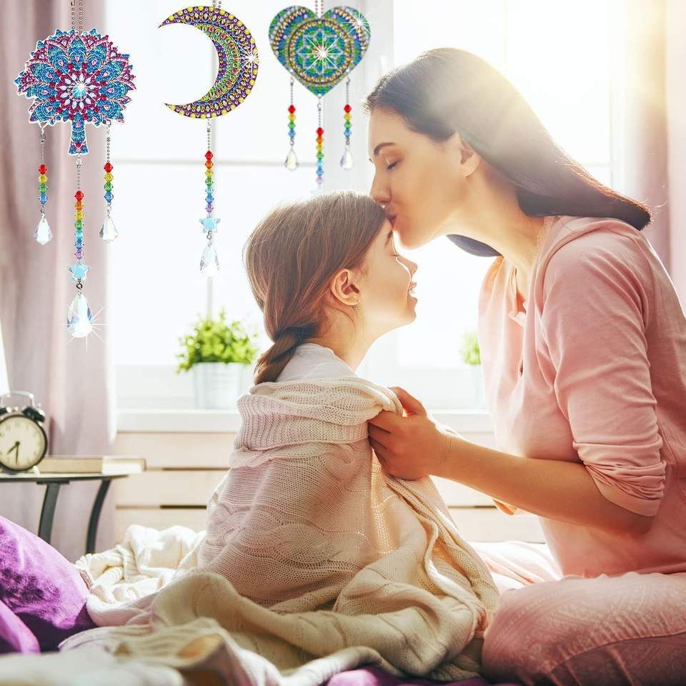 POPOLIC Kreativset Diamond Painting Sonnenfänger Windspiel Bastelset, (3-tl günstig online kaufen