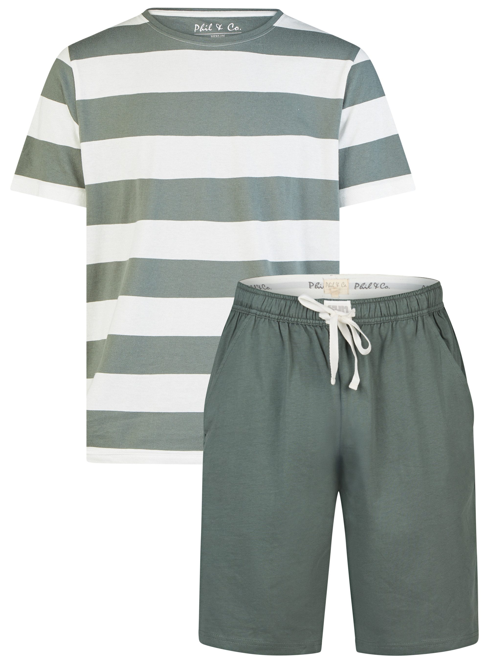 Phil & Co. Shorty Chill Trek (Set, 2 tlg., 2-teilig) Herren Pyjama kurz Bau günstig online kaufen
