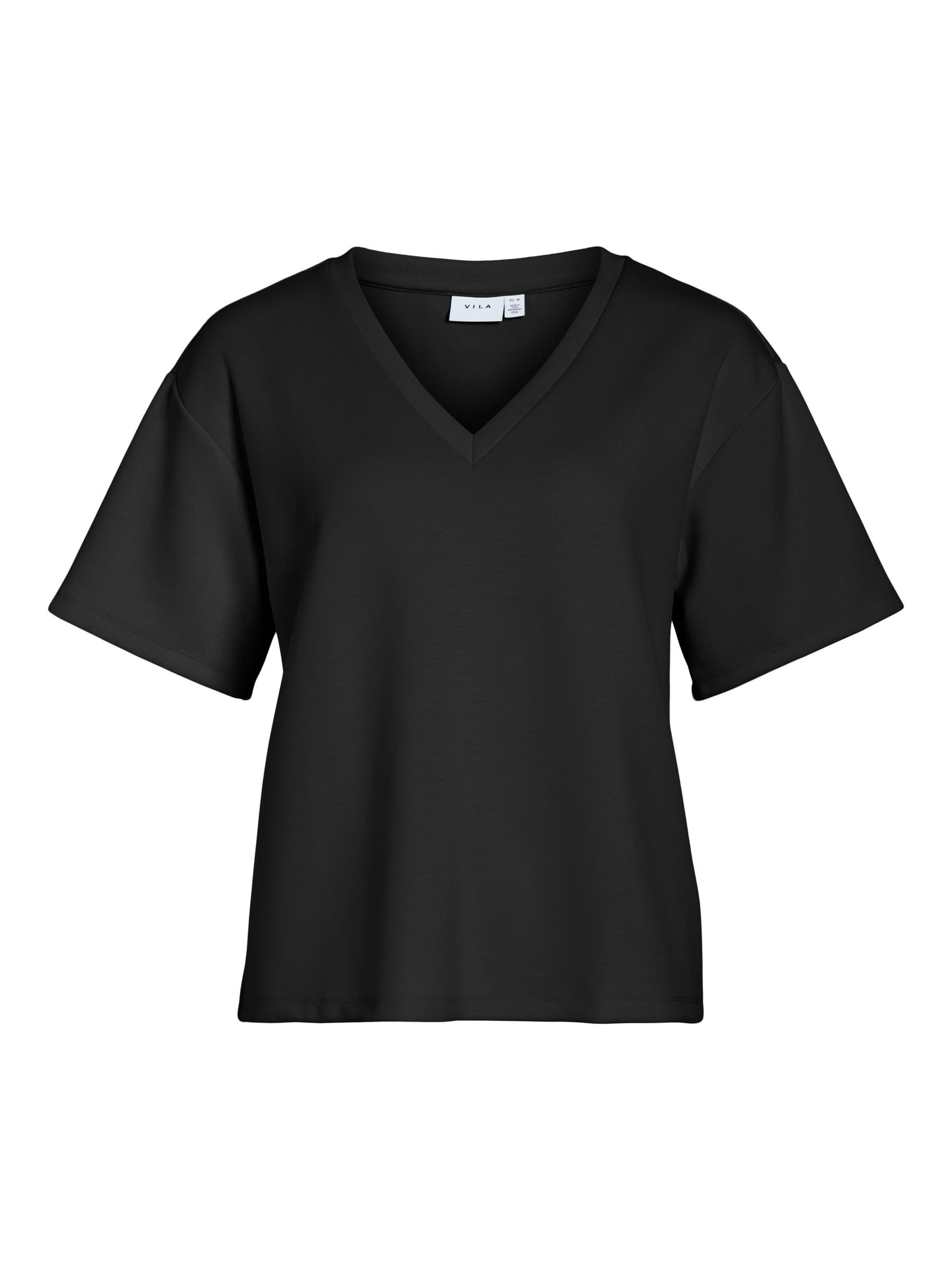 Vila T-Shirt V-Ausschnitt, Kurzarm, Casual Fit, günstig online kaufen