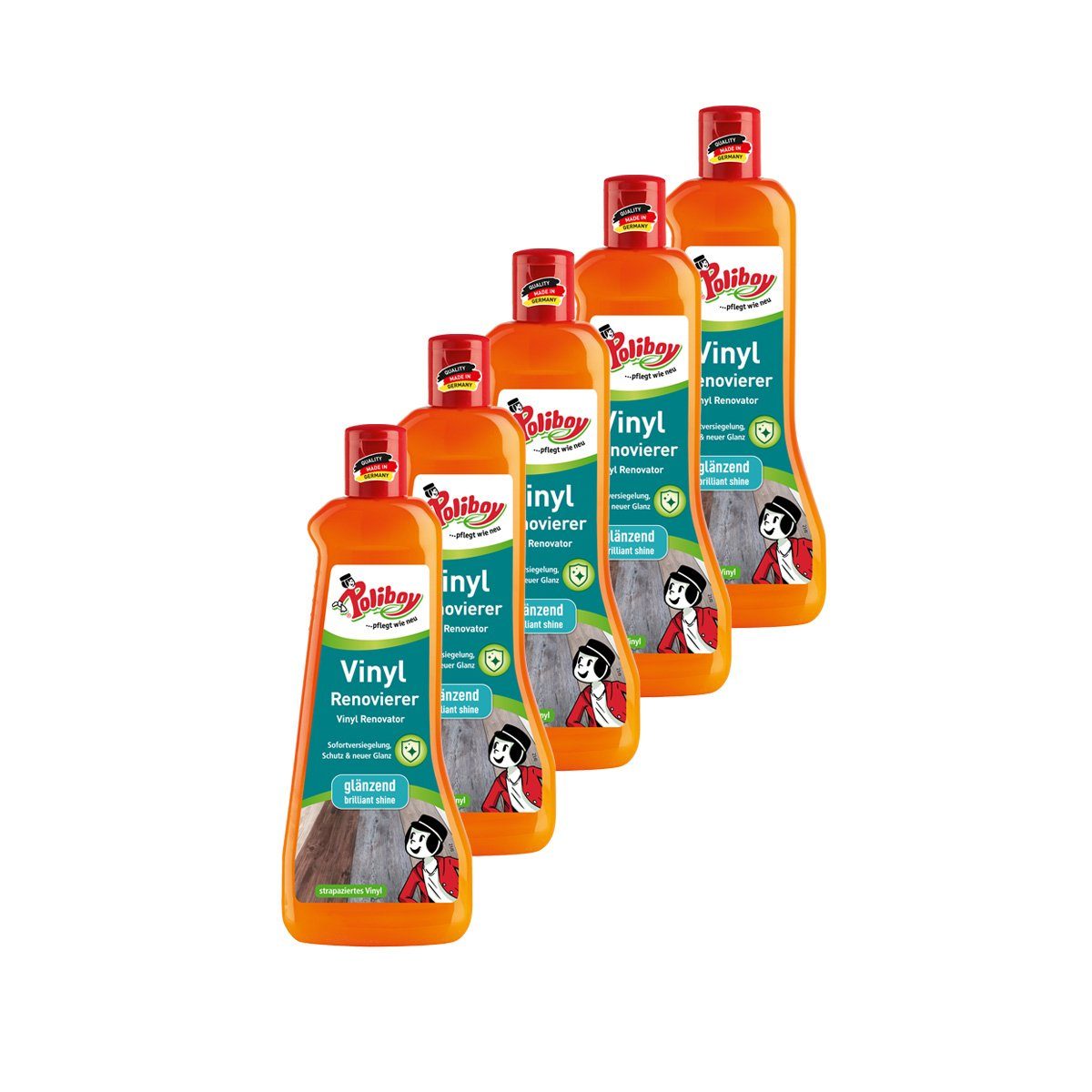 poliboy Vinyl Renovierer - 2,5 Liter Vinyl- und Designbodenreiniger (restauriert Vinyl, Vinylböden oder Küchenböden - Made in Germany)