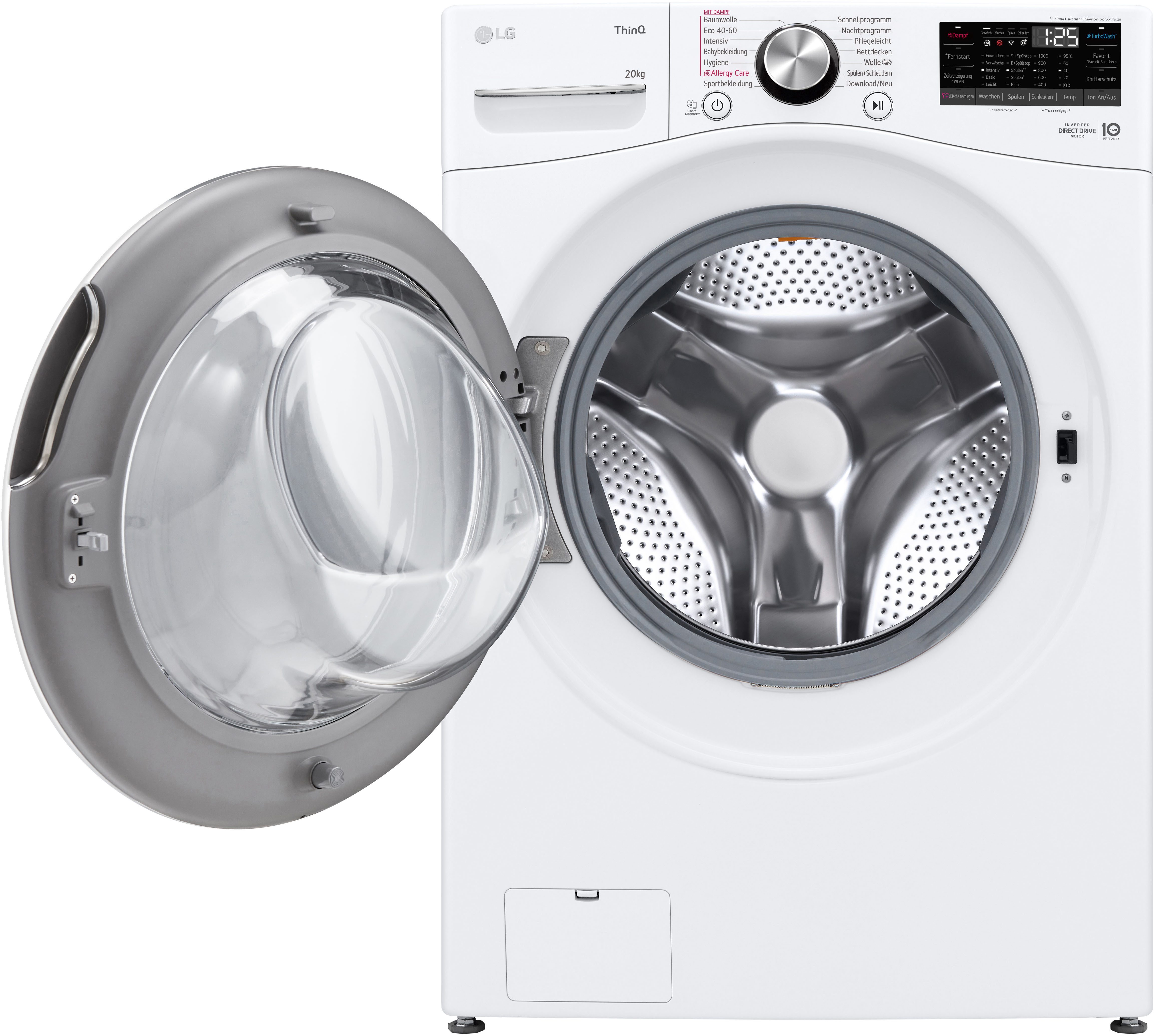 LG Waschmaschine Big Capacity F0WVT202, 20 kg, 1000 U/min – Bild 4 von 5