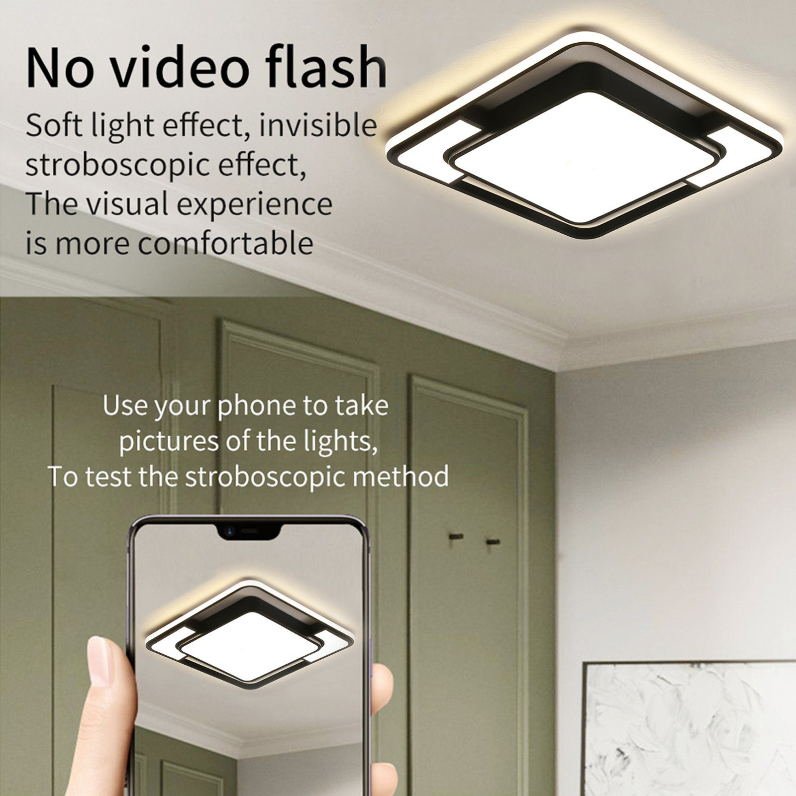 Natsen Deckenleuchte lampe LED Deckenlampe, 90W Warmweiß bis Kaltweiß 3000K günstig online kaufen