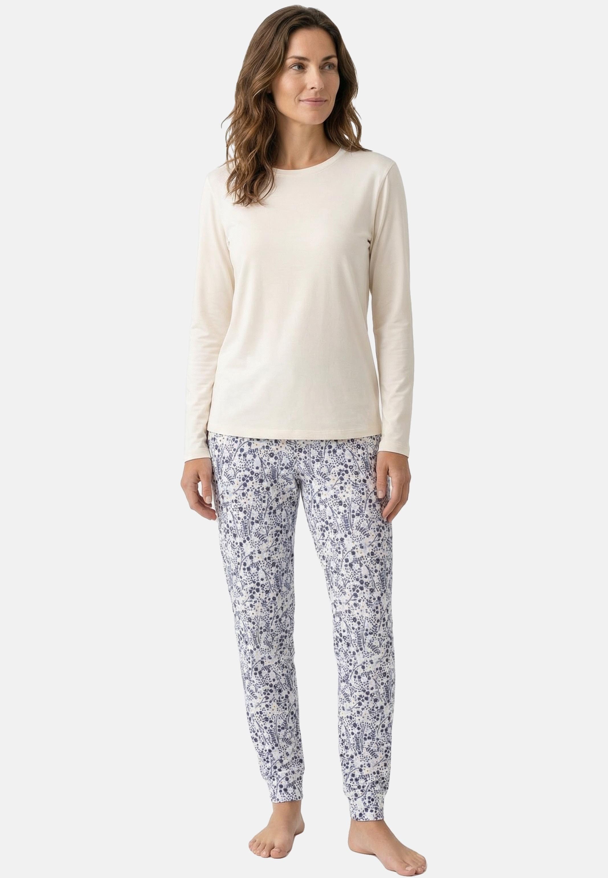 Schiesser Pyjama Mix & Relax (Set, 2 tlg) Schlafanzug - Baumwolle - Atmungsaktiv