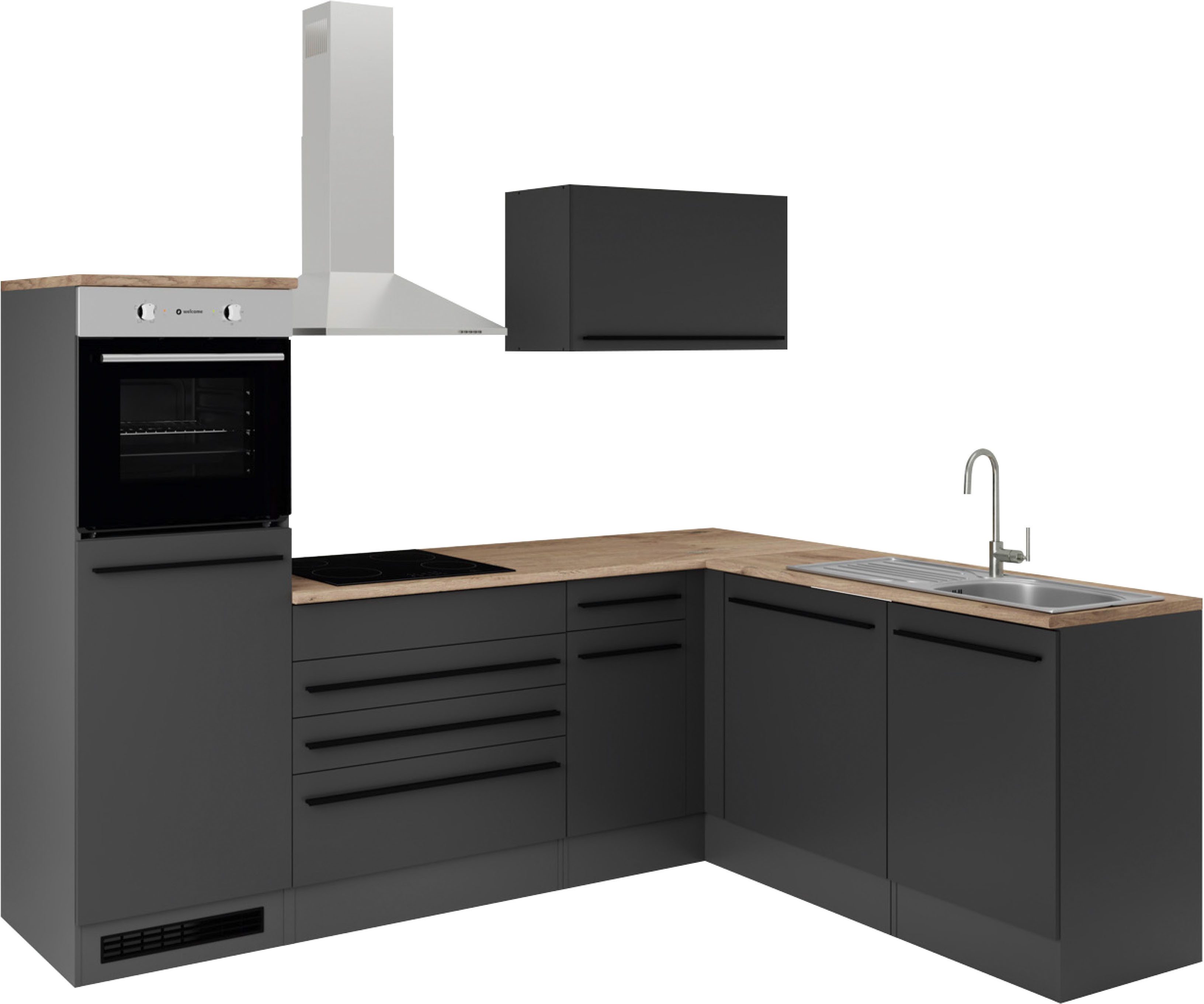 BASIC by Balculina Winkelküche Jazz, Stellbreite 260x175 cm, wahlweise mit E-Geräten