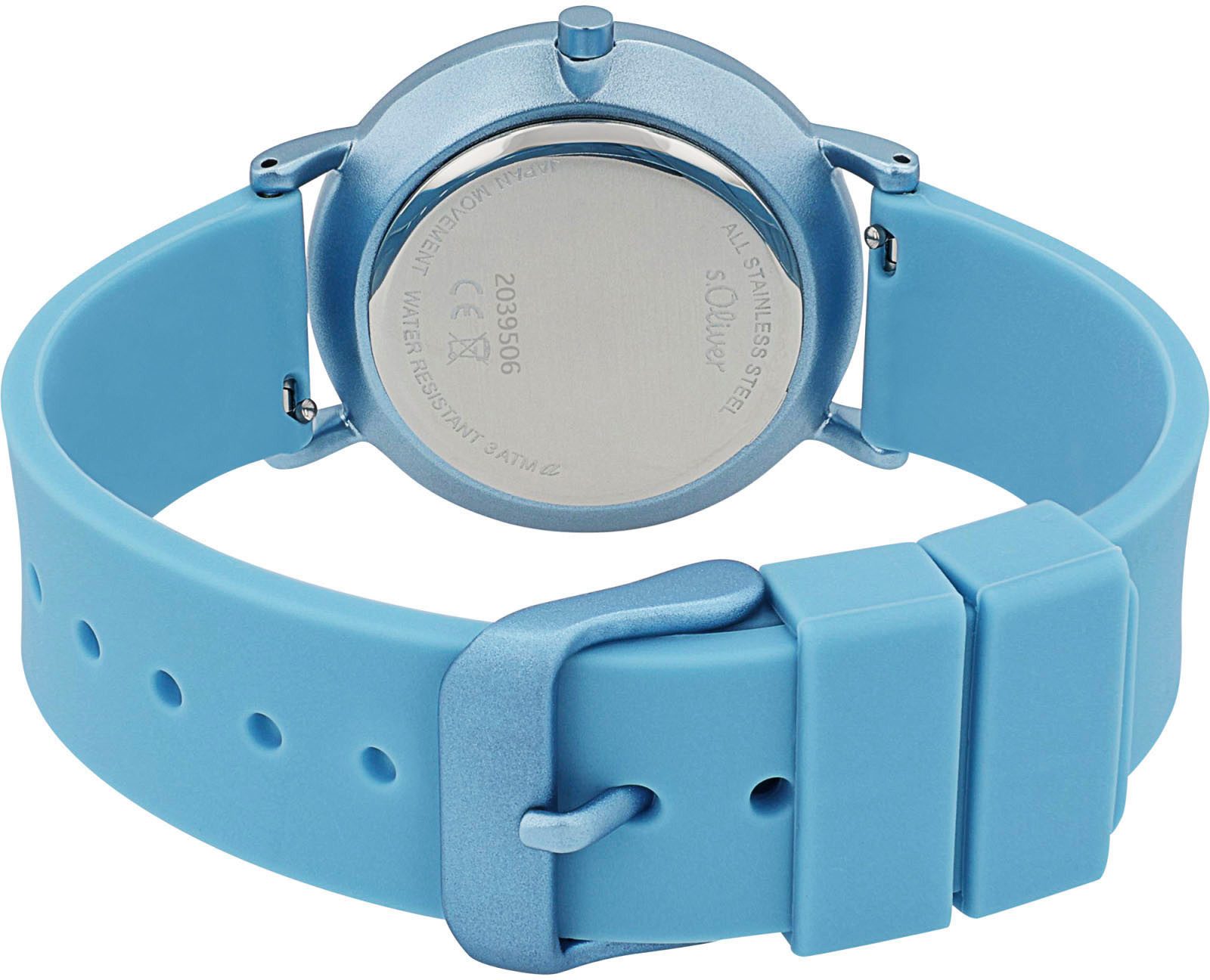 s.Oliver Quarzuhr 2039506, Armbanduhr, Damenuhr, Silikonarmband, günstig online kaufen