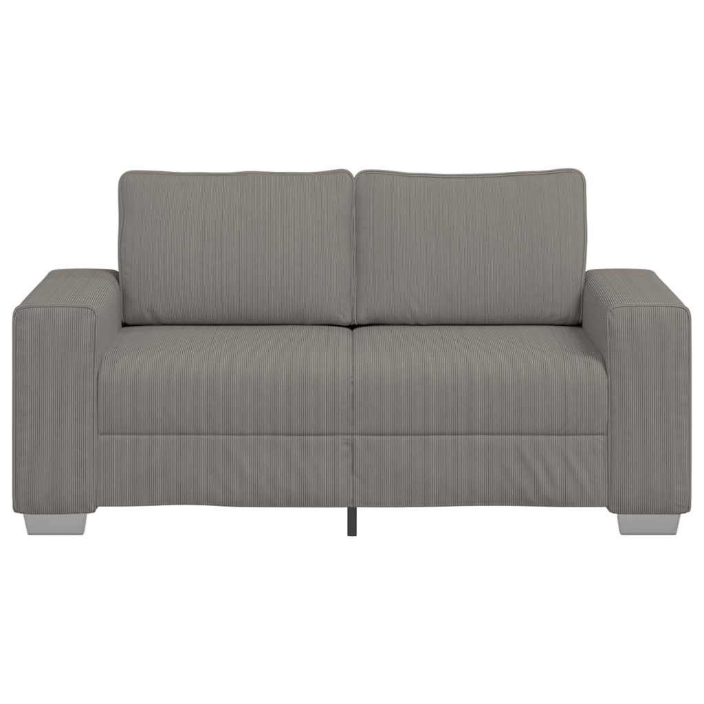 vidaXL Sofa Zweisitzer-Sofa Hellgrau 160x77x82 cm Cordstoff, 1 Teile – Bild 4 von 5