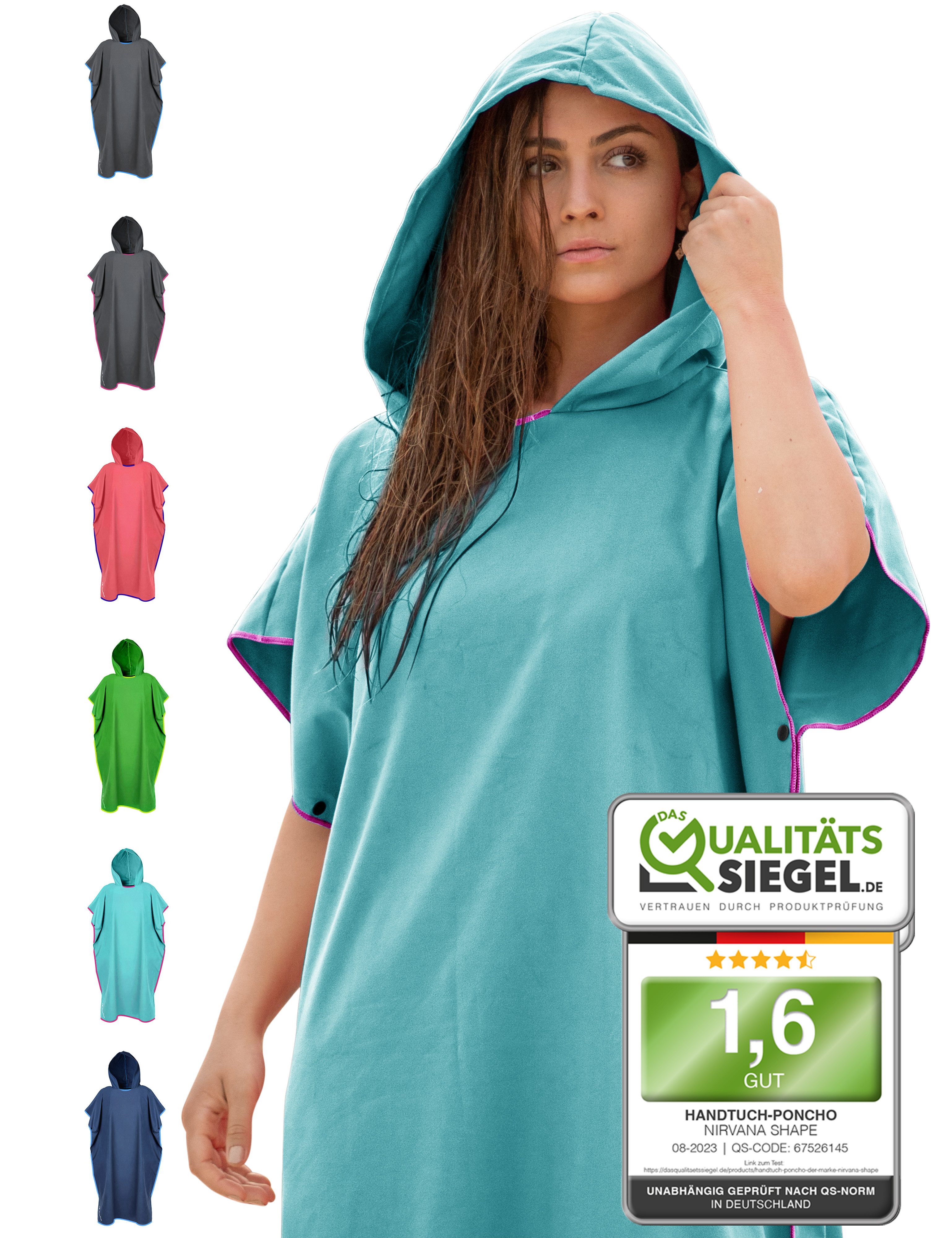 NirvanaShape Handtücher Handtuch-Poncho, Umziehhilfe & Handtuch zugleich Su günstig online kaufen