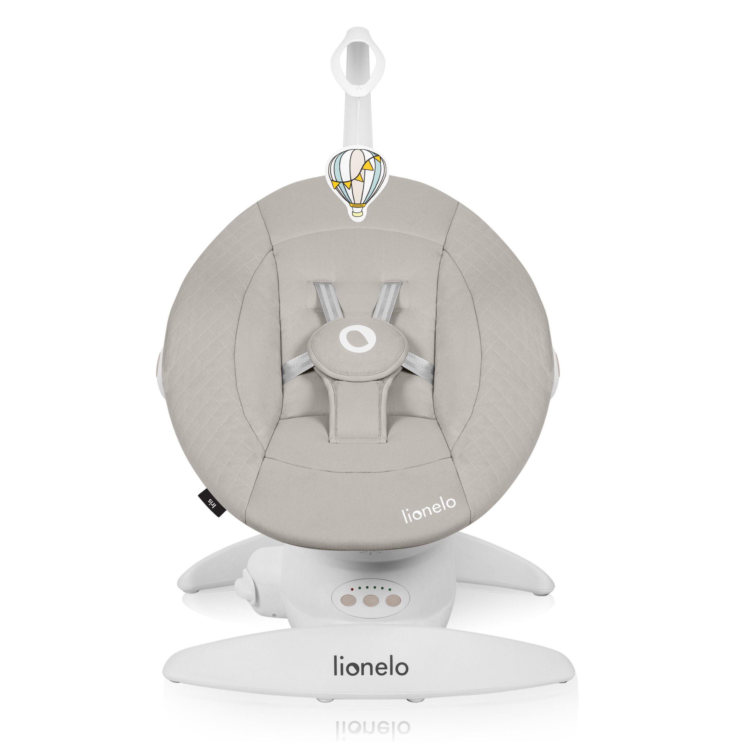 lionelo Babywippe IRIS, 360 Grad/ ab Geburt/12 Wiegenlieder/leicht und leise