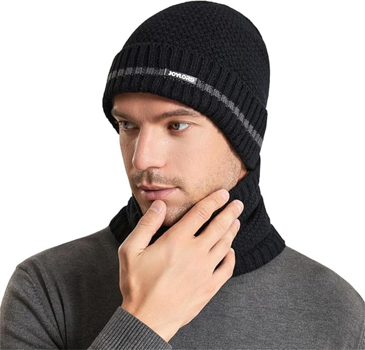 YVMOOEC Mütze & Schal Winter Chunky günstig online kaufen