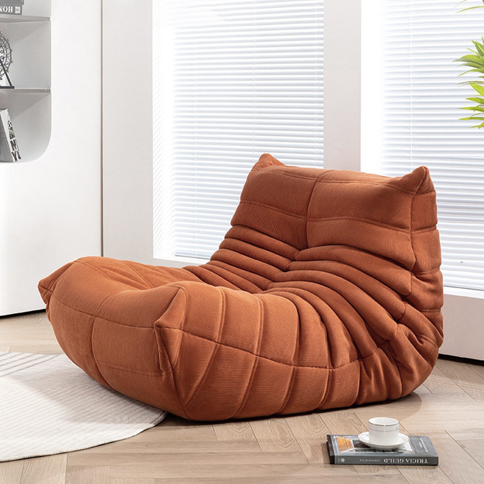 TWSOUL Sitzsack Bodensofa mit 35D Schaum,Raupen-sitzsackstuhl,87CM*102CM*70 günstig online kaufen