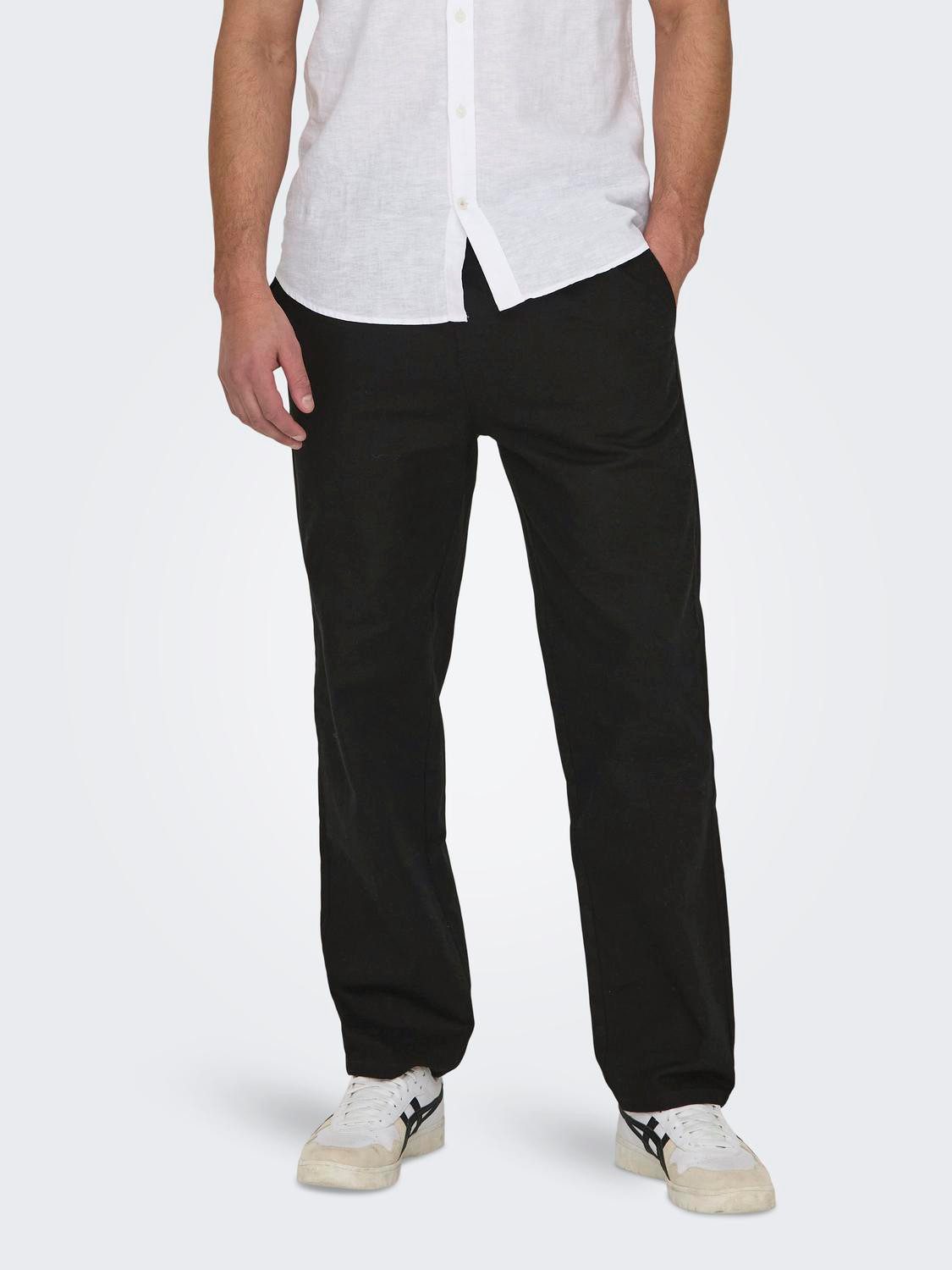 ONLY & SONS Trainingshose ONSSINUS LOOSE 0007 COT LIN PANT NOOS günstig online kaufen