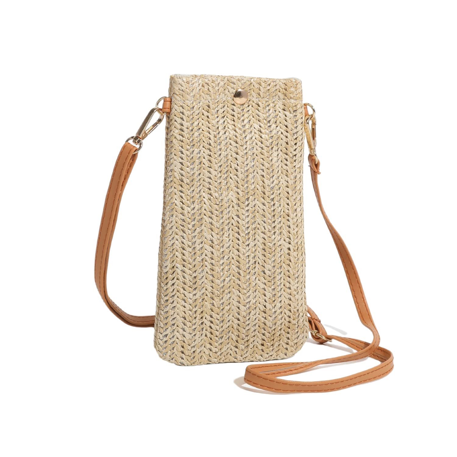 Coonoor Handytasche Umhängetasche Damen, Strohtaschen für Frauen Crossbody Strand Tasch