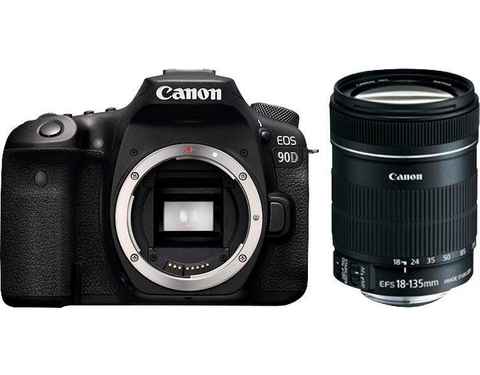 Canon EOS 90D EF-S 18-135mm f/3.5-5.6 IS USM NANO Spiegelreflexkamera (Canon EF-S 18-135mm f/3.5-5.6 IS, 32,5 MP, Bluetooth, WLAN (Wi-Fi)