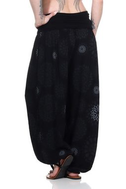 Aurela Damenmode Haremshose Pluderhose für Damen leichte Haremshose sommerliche Yogahose (1-tlg) mit elastischem Bund, sommerliches Design