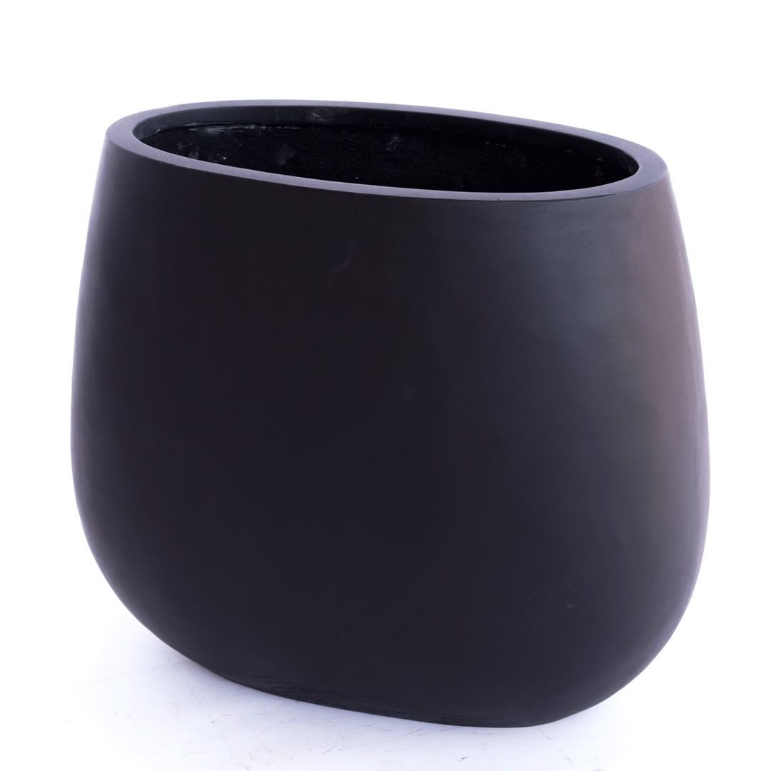 Elegant Einrichten Pflanzkübel ovalförmig Fiberglas 44x28x36cm günstig online kaufen
