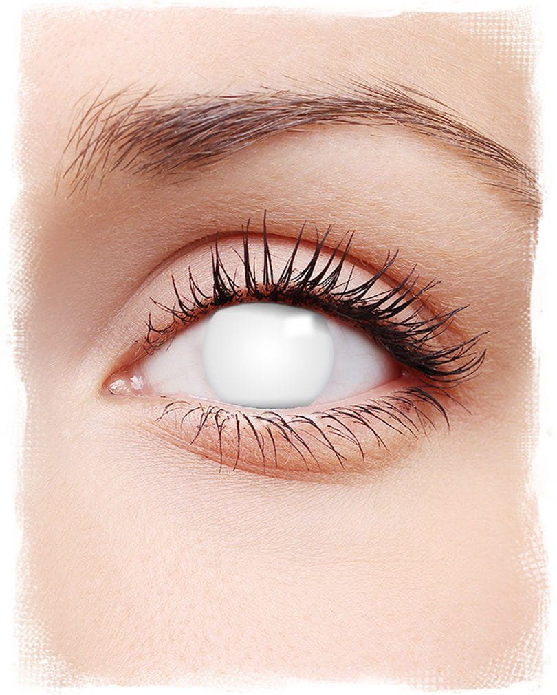 Horror-Shop Farblinsen Kontaktlinsen Shocking White