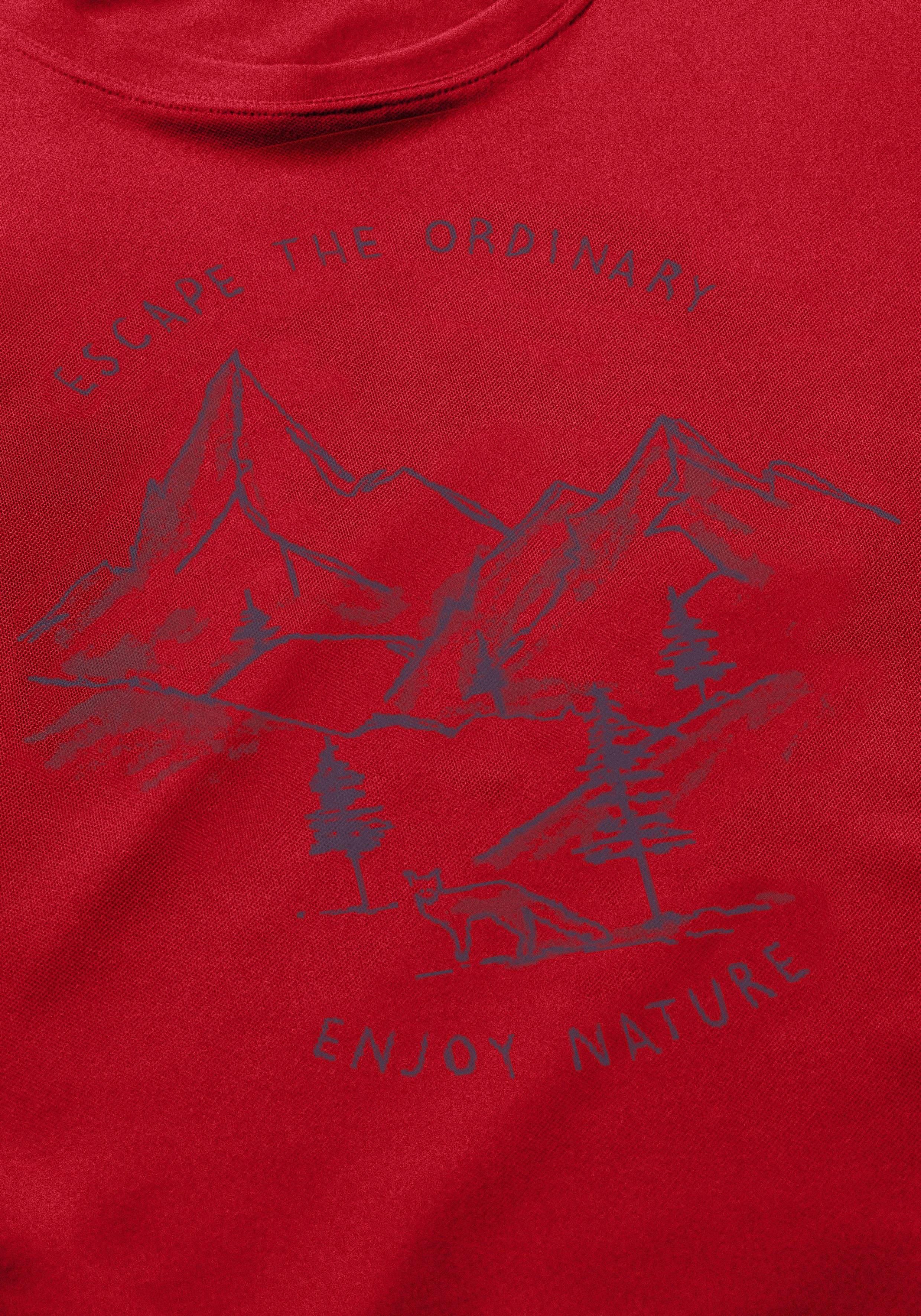 Maier Sports T-Shirt Dieter Print Herren Kurzarmshirt, leichtes Sommer Funktionsshirt, Rundhals, Reg Fit