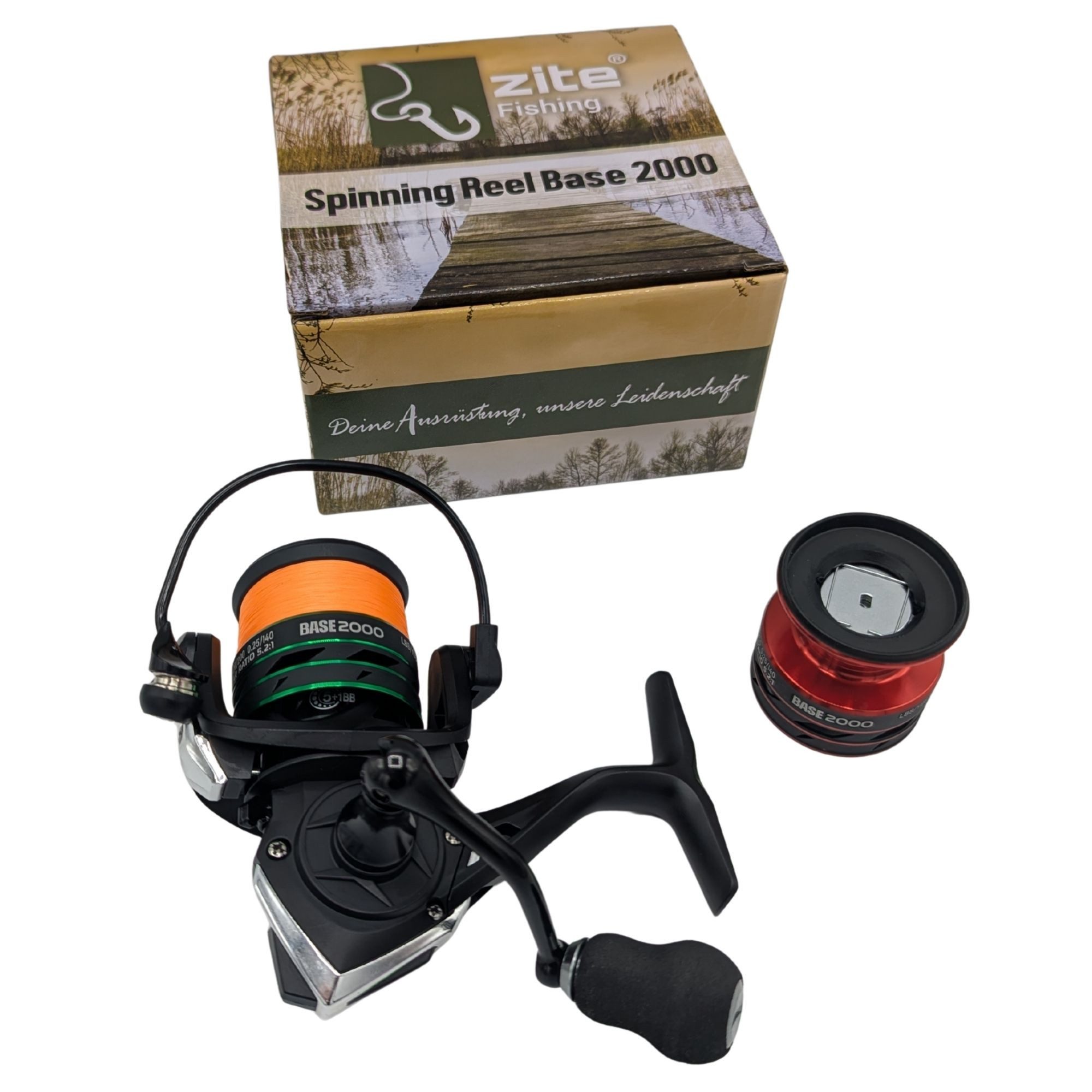 Spinnrolle Reel Base 2000-4000 Frontbremse 5+1 Kugellager Spinning Angelrolle