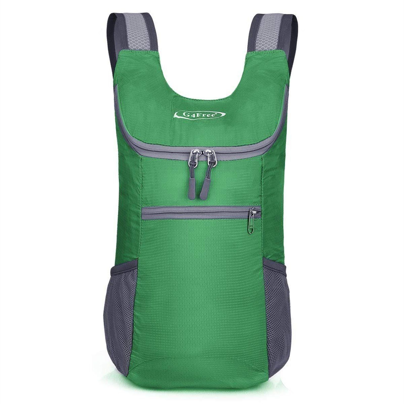 G4Free Wanderrucksack, Kleiner Rucksack 11 L, Wanderrucksack Backpack Grün | Wanderrucksäcke