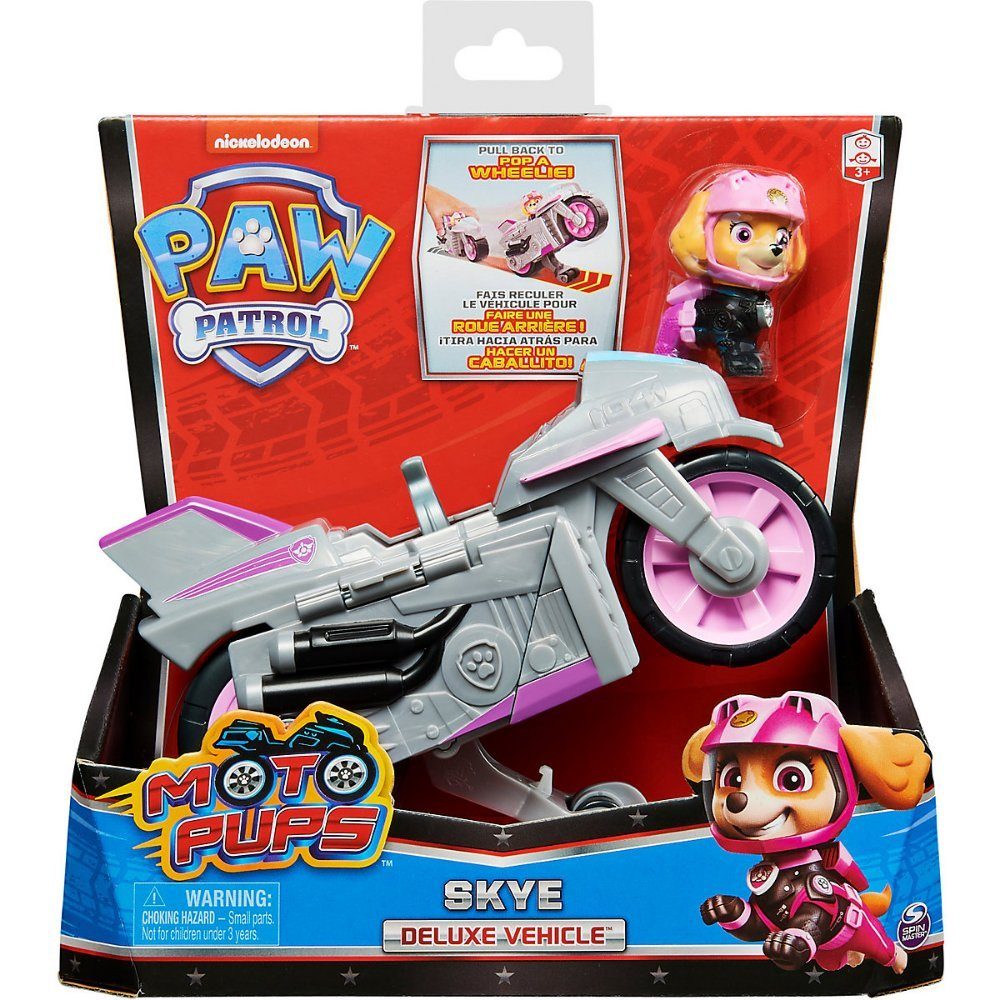 Spin Master Spielzeug-Motorrad Paw Patrol Moto Pups Motorrad mit Sky Spielfigur Skye