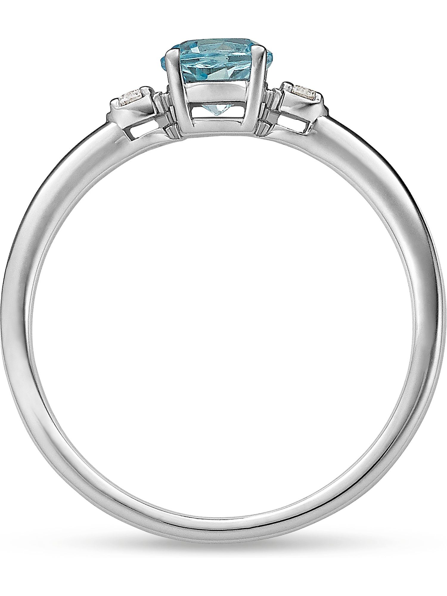 CHRIST Goldring CHRIST Damen-Damenring 585er Weißgold 1 Topas günstig online kaufen