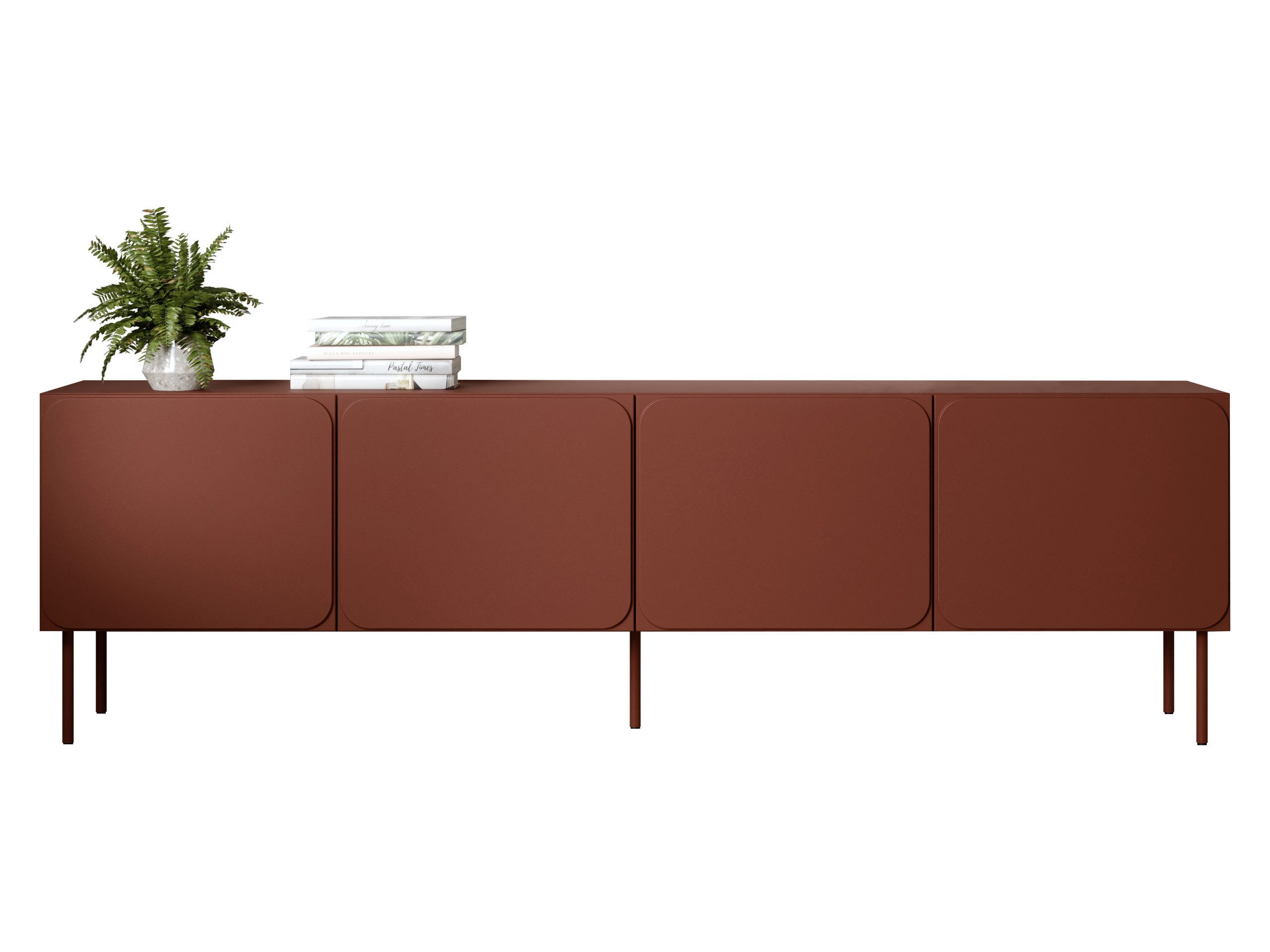 MIRJAN24 TV-Schrank Rafael 200 4D (mit vier Drehtüren) Griffloses Öffnungssystem, 200x40x61 cm