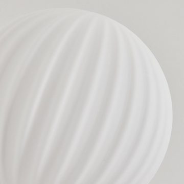 hofstein Stehlampe Stehlampe aus Metall/Riffelglas in Schwarz/Weiß, ohne Leuchtmittel, Leuchte mit Glasschirmen (12cm), dimmbar, 3xG9, ohne Leuchtmittel