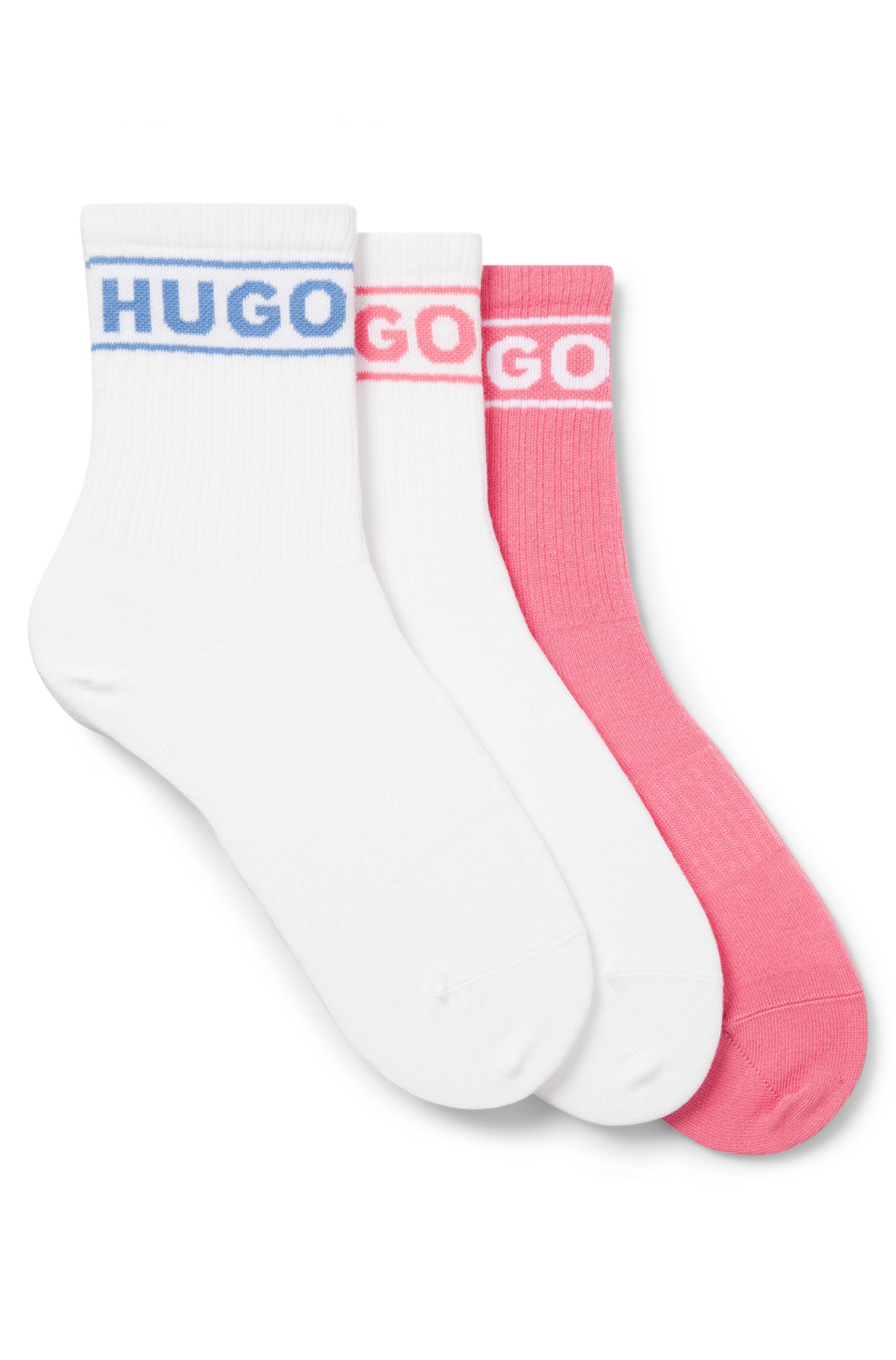 HUGO Freizeitsocken 3P QSRIB SPORTY CC W (Packung, 3-Paar, 3er) mit kontras günstig online kaufen