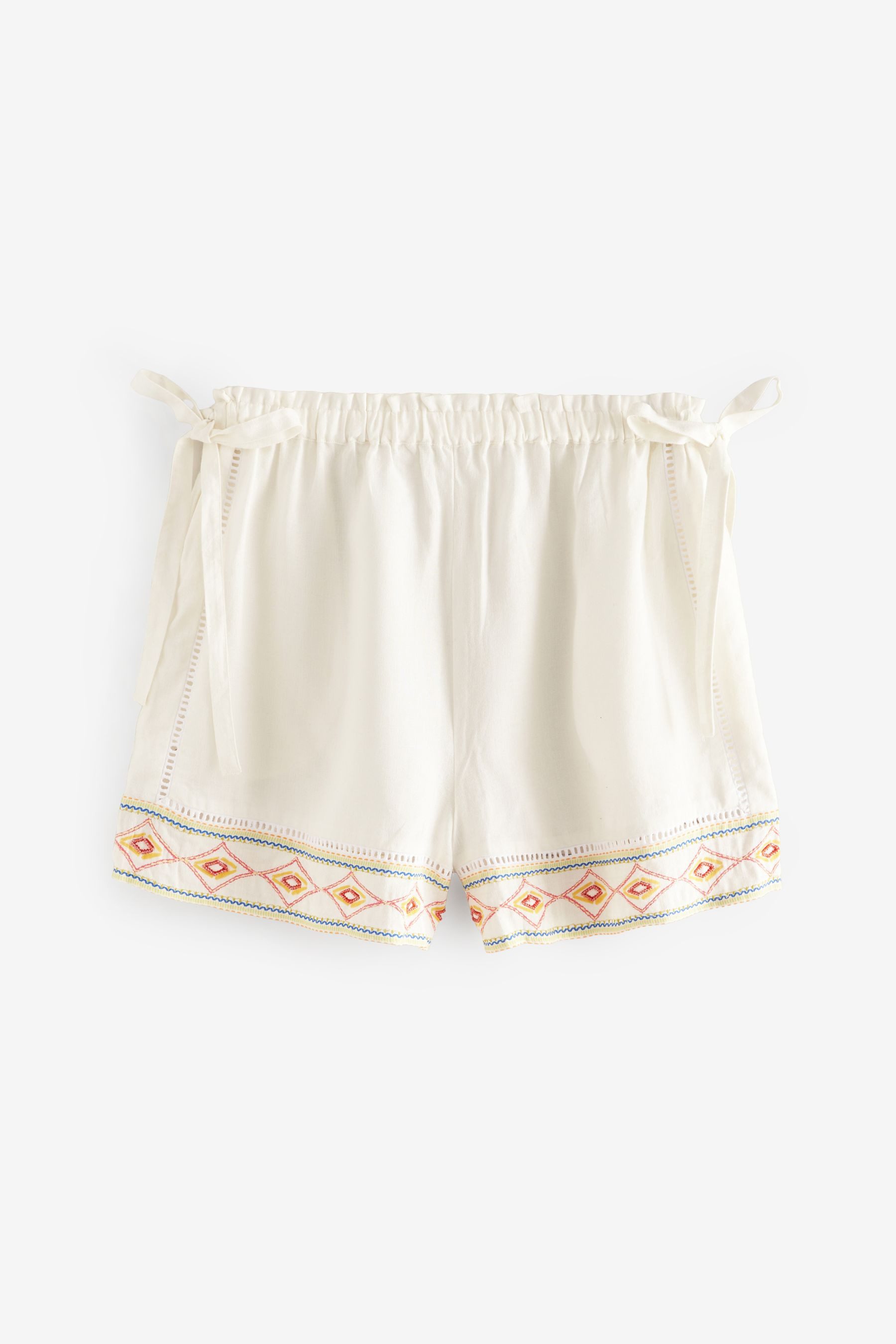 Next Strandshorts Strandshorts mit Stickerei und Leinenanteil (1-tlg)