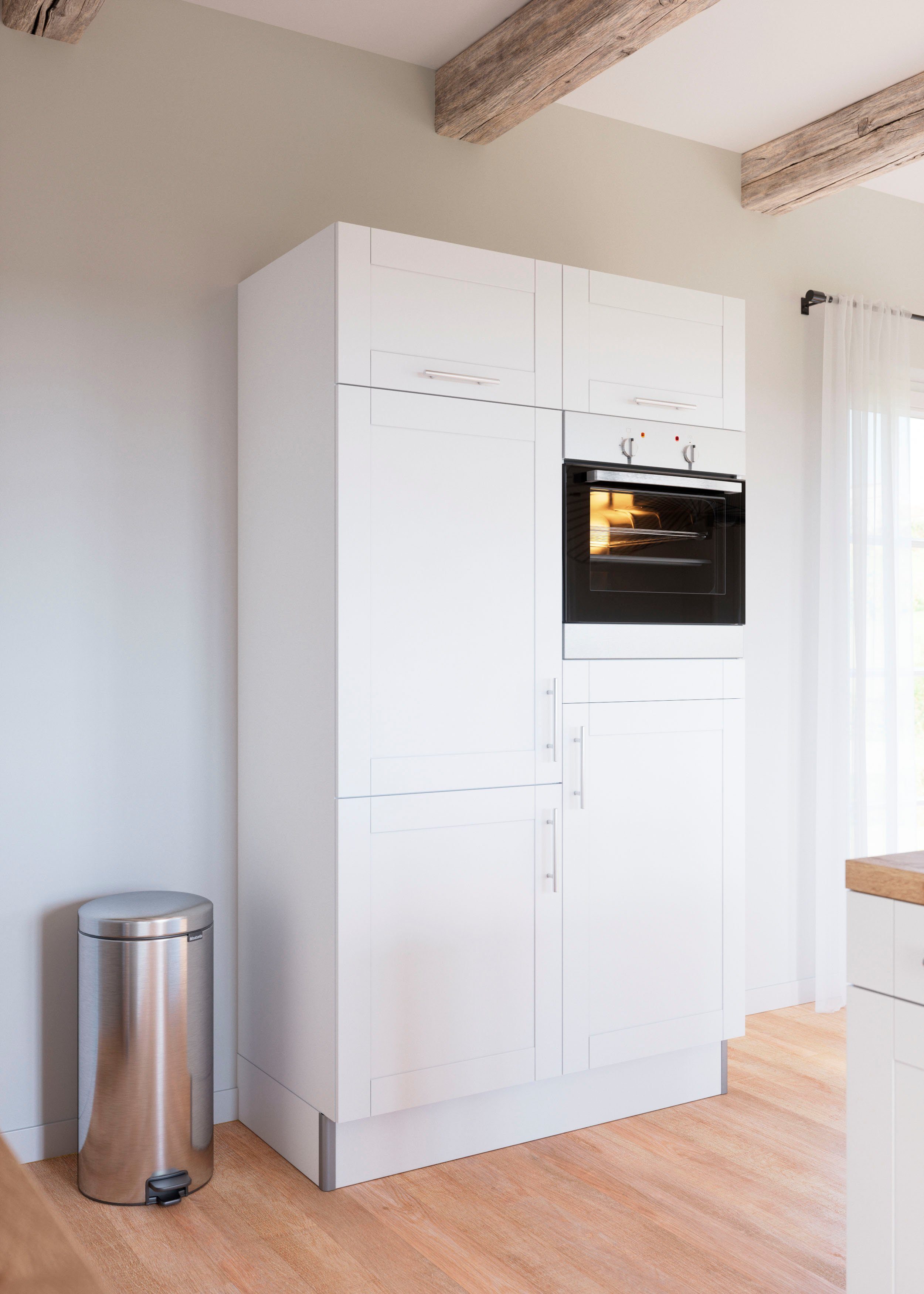 OPTIFIT Küche Ahus, Back-/Kühlmodul, Breite 120 cm, wahlw. mit E-Geräten,  Soft Close Funktion, MDF Fronten | Unterschränke