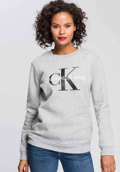 Calvin Klein CK Pullover/Sweater/Hoodie schwarz Gr.S Damen Kleidung Hoodies & Pullover Sweater Lange Pullover Calvin Klein Lange Pullover 