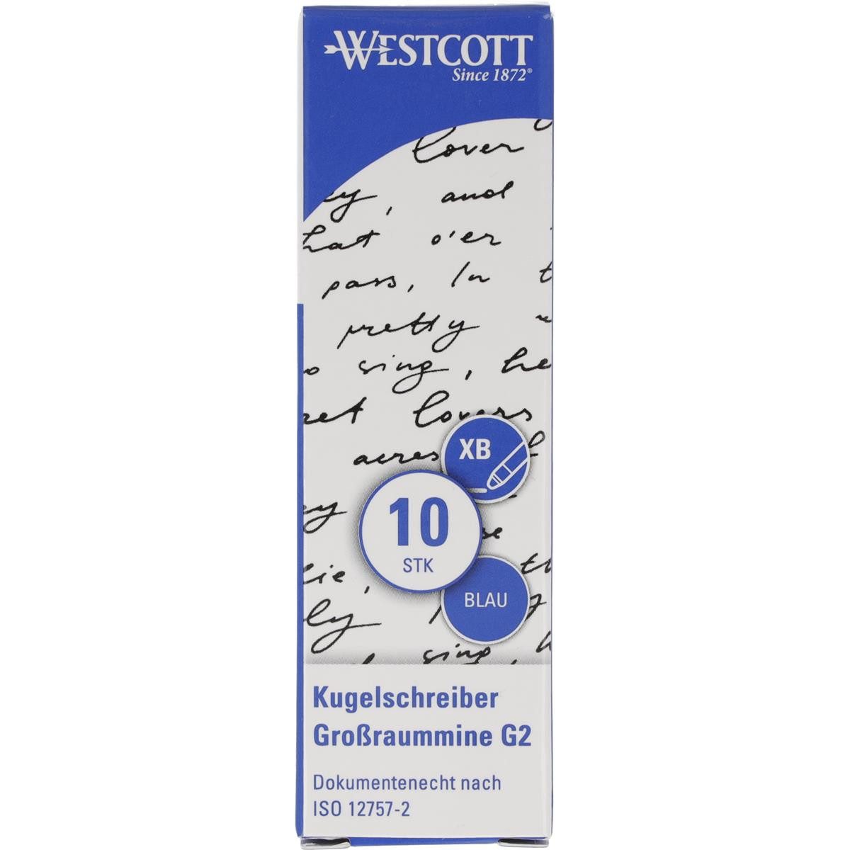 WESTCOTT Kugelschreibermine Westcott Kugelschreibermine G2 E-733490 00 Metall bl 10St.