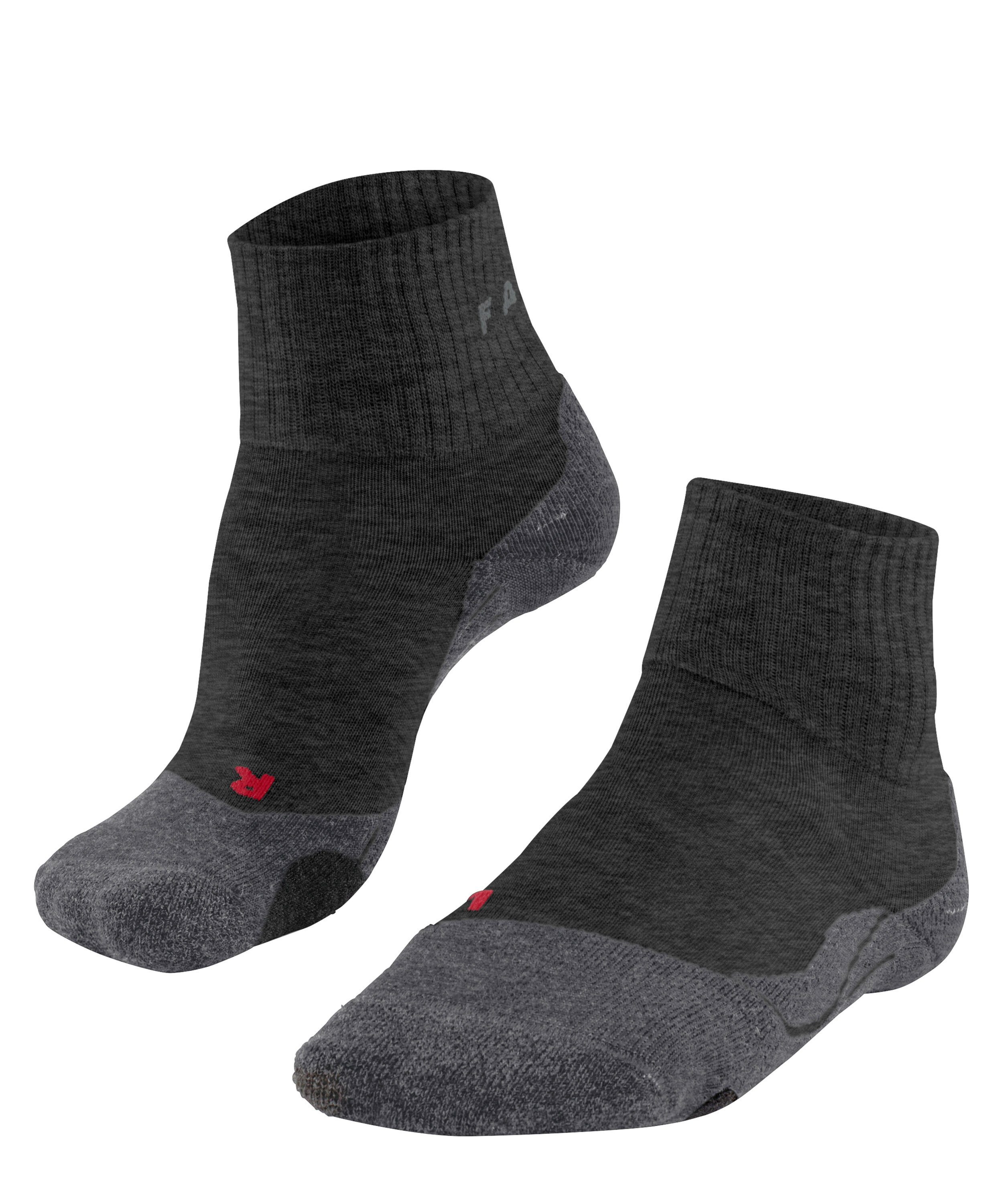 FALKE Wandersocken TK2 Explore Short (1-Paar) Hoher Komfort im Mittelgebirge asphalt mel. (3180)