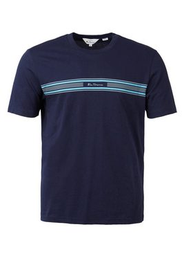Ben Sherman T-Shirt Seasonal Stripe Tee Kontraststreifen mit Logo