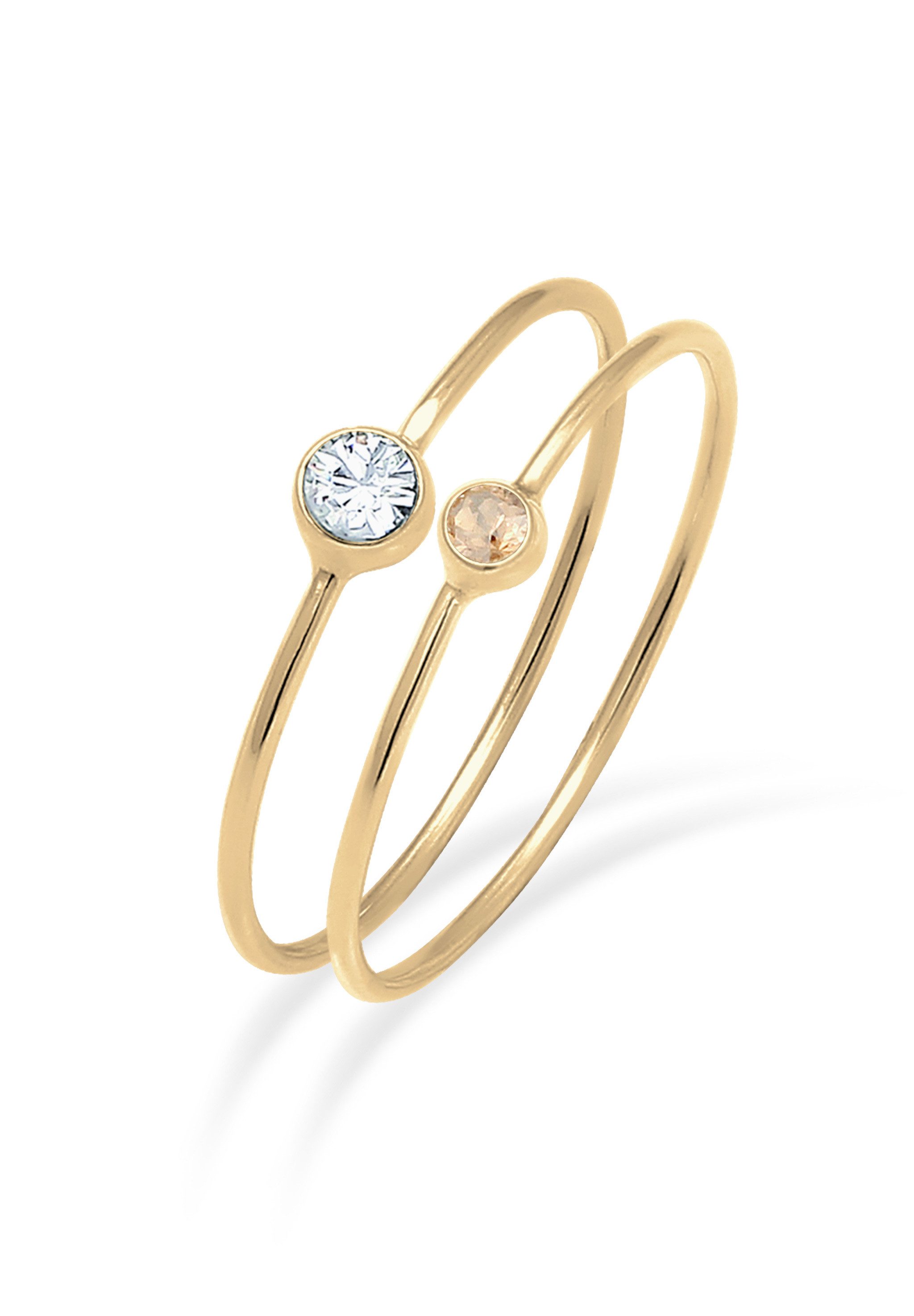 Ring-Set Set 925 Silber, mit Kristallen von Swarovski®