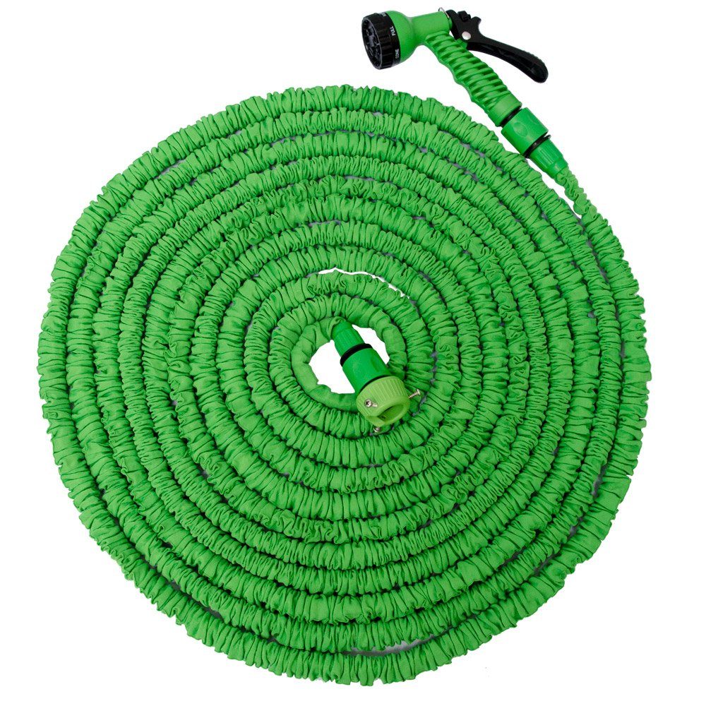 eyepower Gartenschlauch »Hochwertiger Gartenschlauch Flexibler Schlauch«,  30m + 7fach Multifunktion Grün