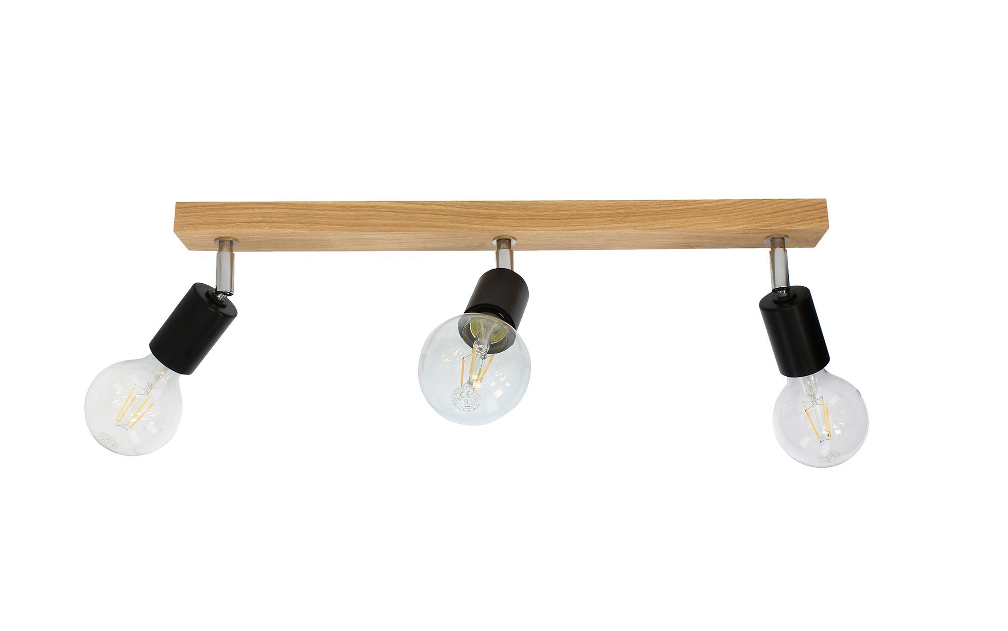 SPOT Light Deckenleuchte ELMO, ohne Leuchtmittel, Aus edlem Eichenholz, nachhaltig mit FSC®-Zertifikat, bewegliche Spots | Deckenlampen