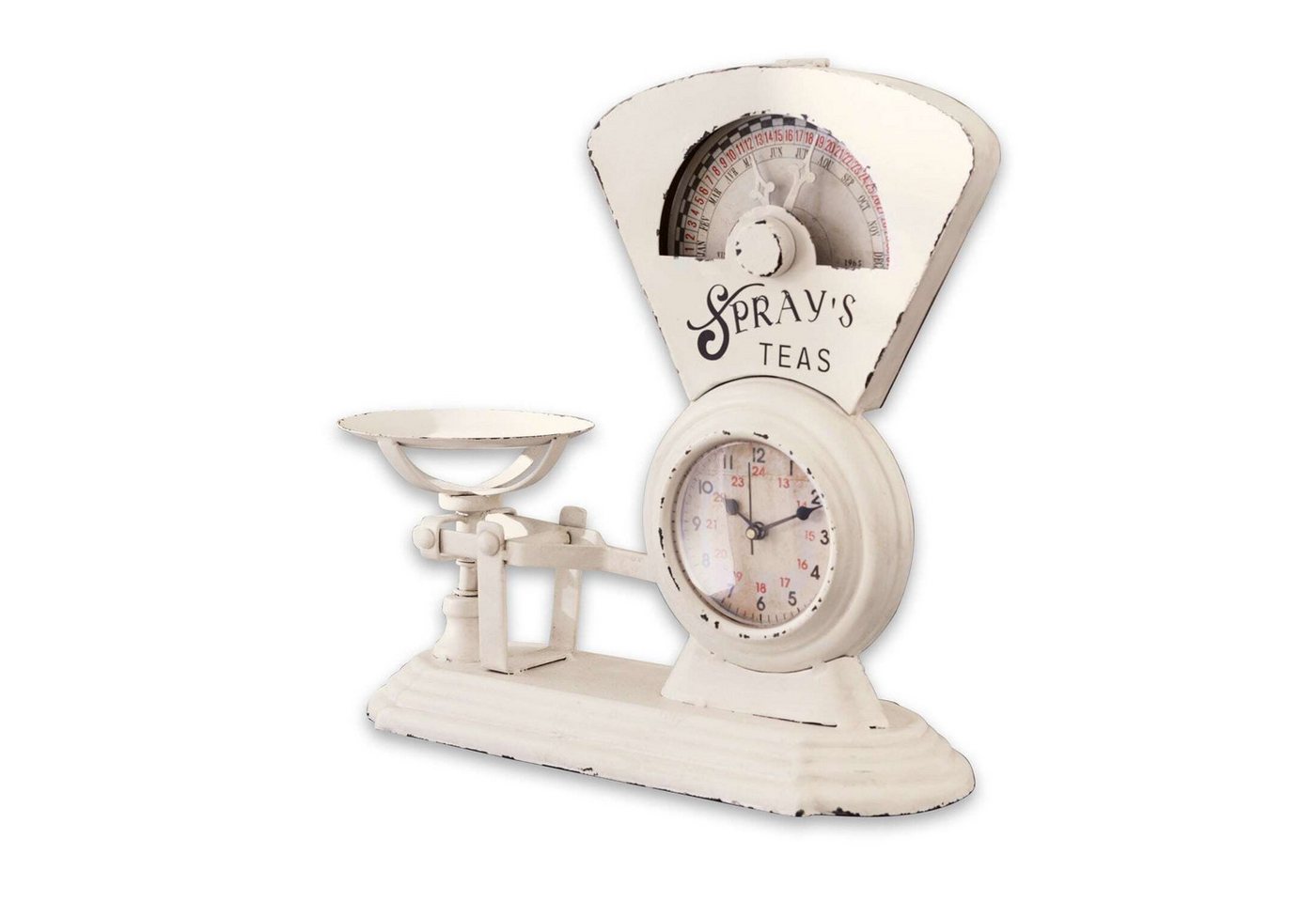 Mirabeau Wanduhr Uhr Balances antikweiß