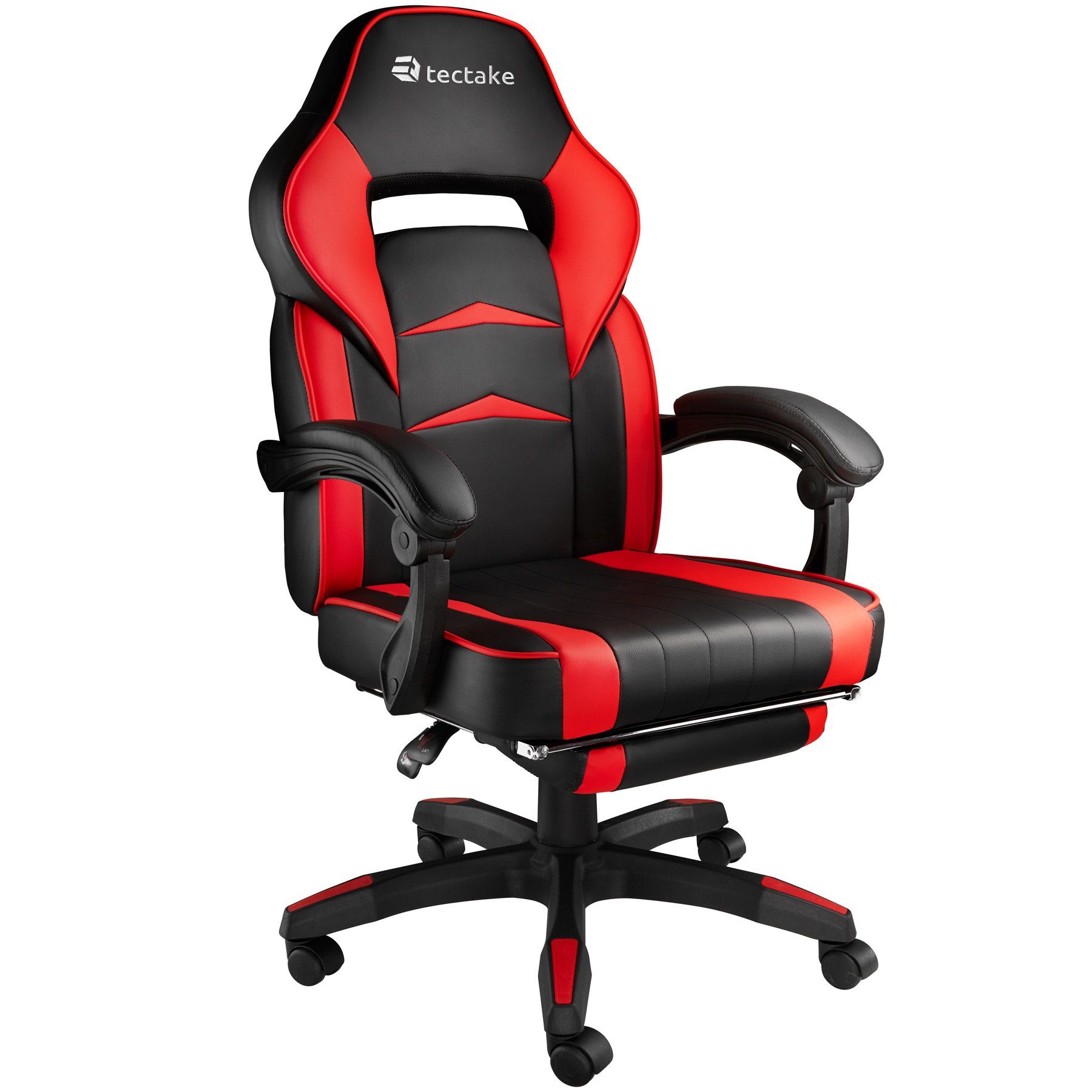 1 Comodo Gaming-Stuhl Fußstütze St), schwarz/rot tectake (1er,