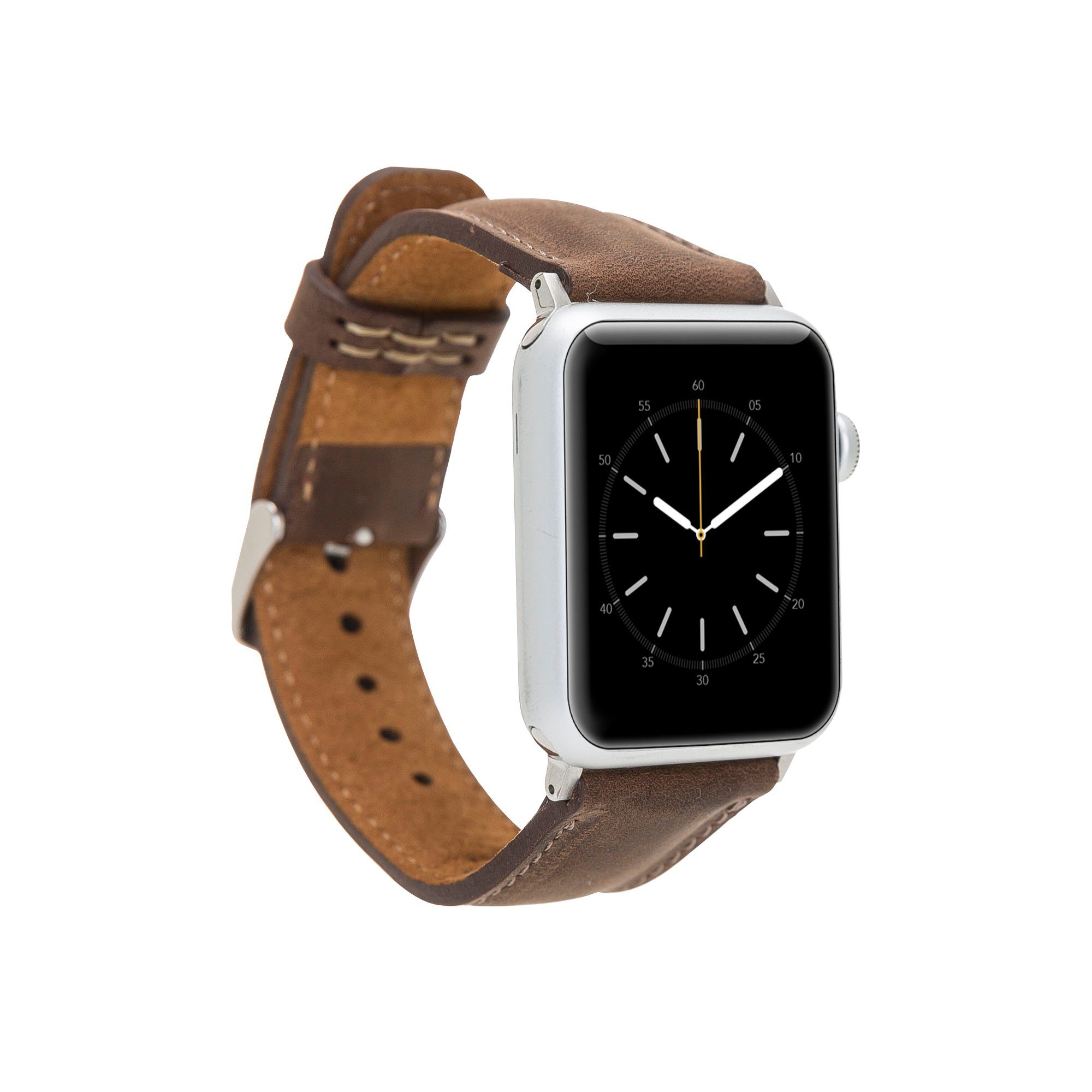 Apple Ersatzarmband Band Braun Ultra/9/8/7SE/6-1 Leather Renna Matt Watch Echtleder Uhrenarmband für Series