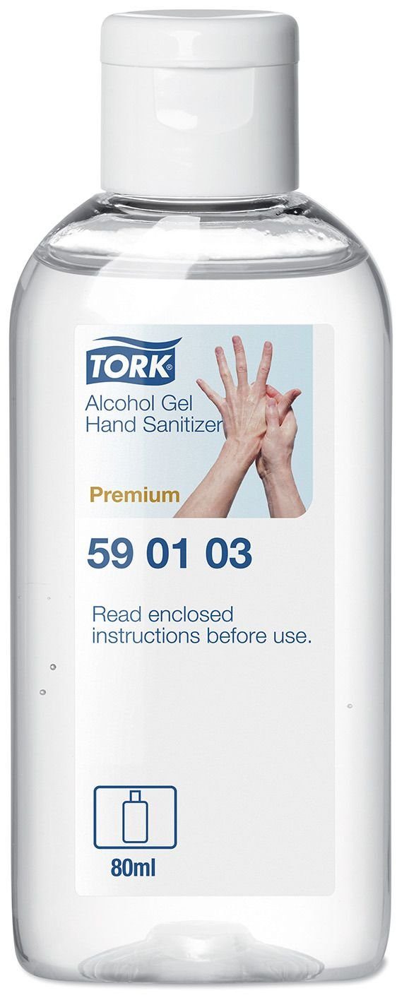 TORK Klemmen Händedesinfektionsgel - 80 ml, Flasche für unterwegs