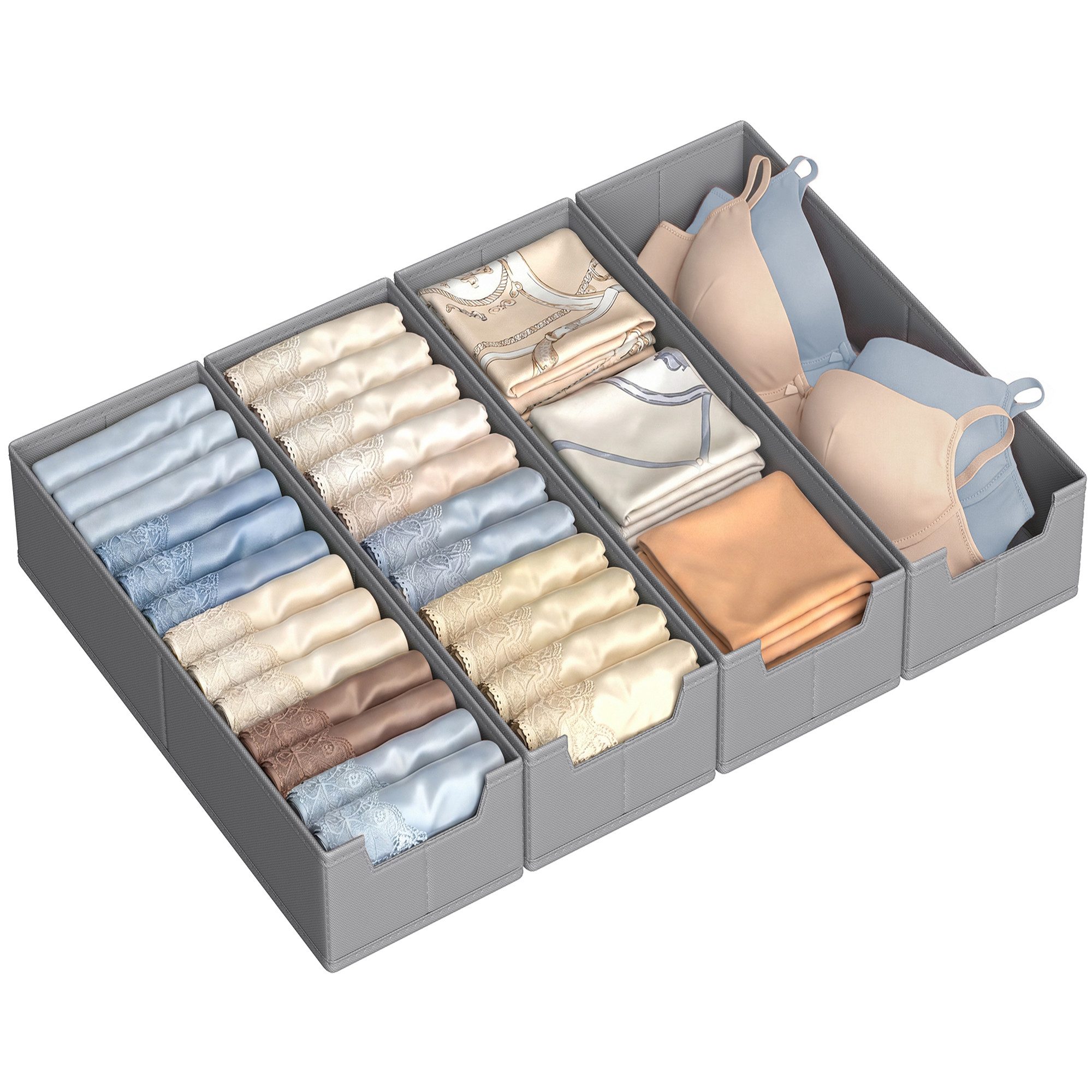 SONGMICS Aufbewahrungsbox Schubladen-Organizer, faltbar, Schrank-Organizer, Kompatibel mit IKEA HEMNES und MALM Schubladen