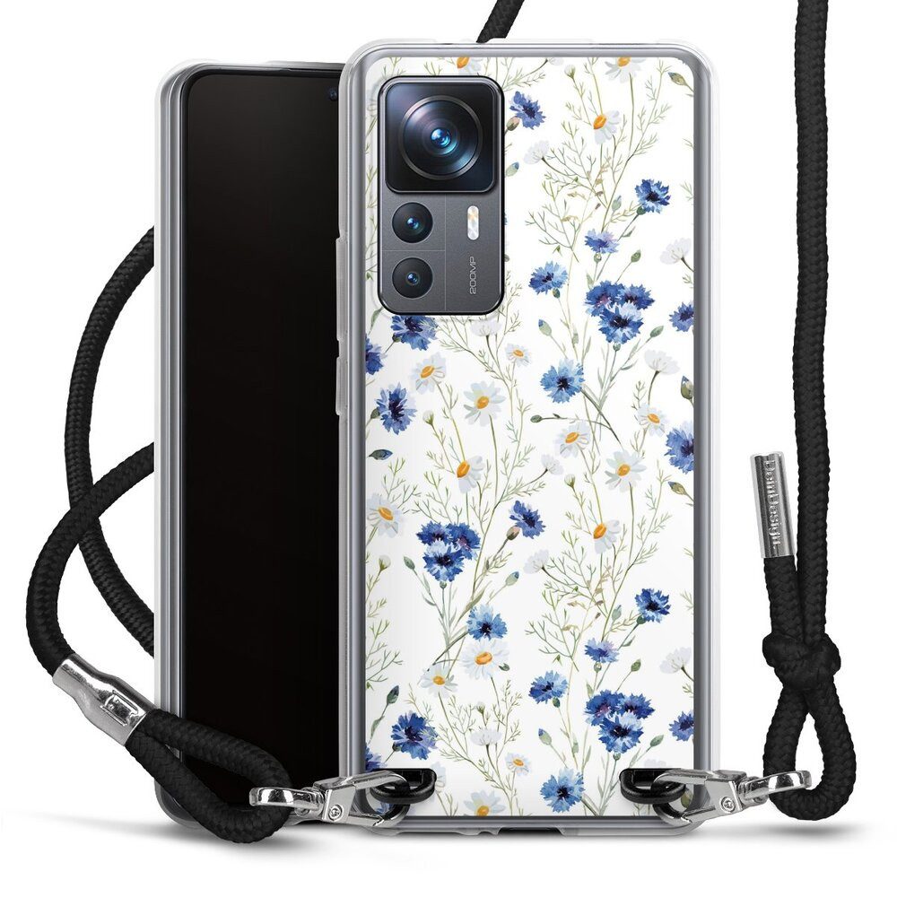 DeinDesign Handyhülle Muster Blume Blumen Flower Pattern 6, Xiaomi 12T Pro 5G Handykette Hülle mit Band Case zum Umhängen