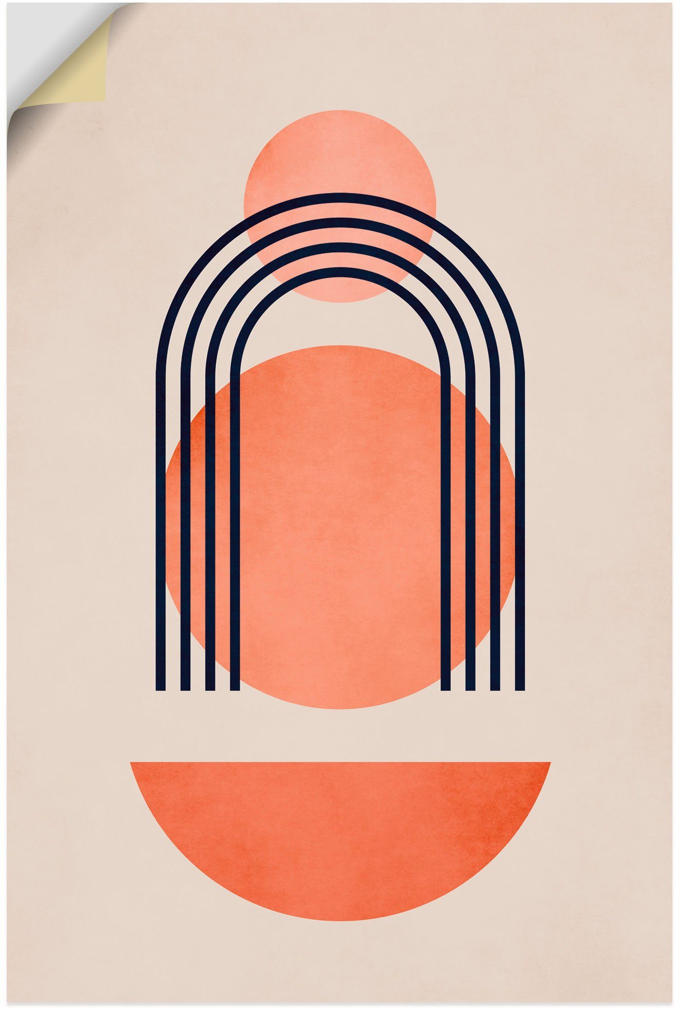 Wandaufkleber Leinwandbild, in Poster Geometrica St), Artland Muster als oder Nr. (1 versch. Wandbild Größen 7, Alubild,