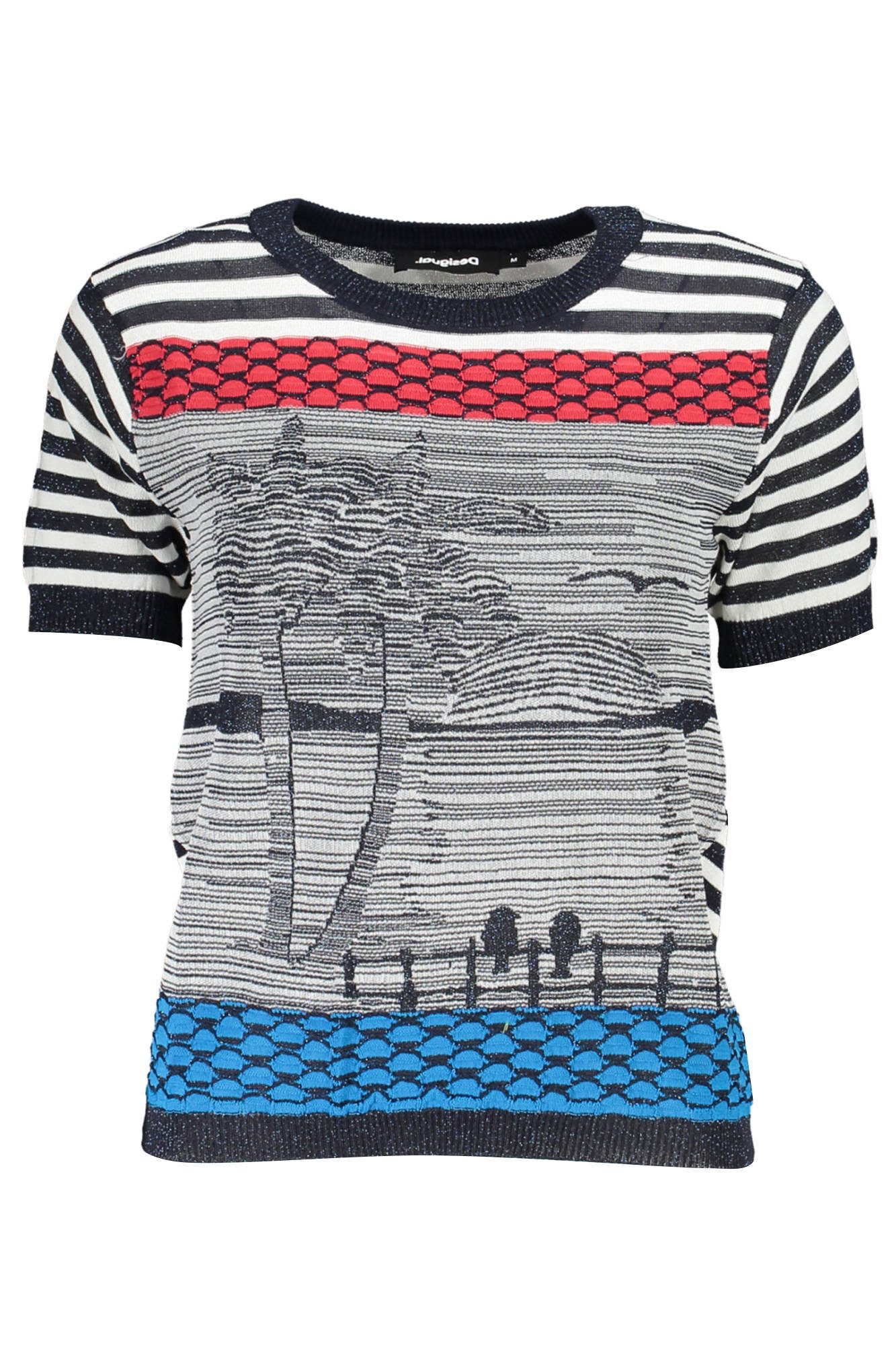 Desigual Strickpullover Stilvolles Damenpullover Blau mit Kontrastdetails u günstig online kaufen
