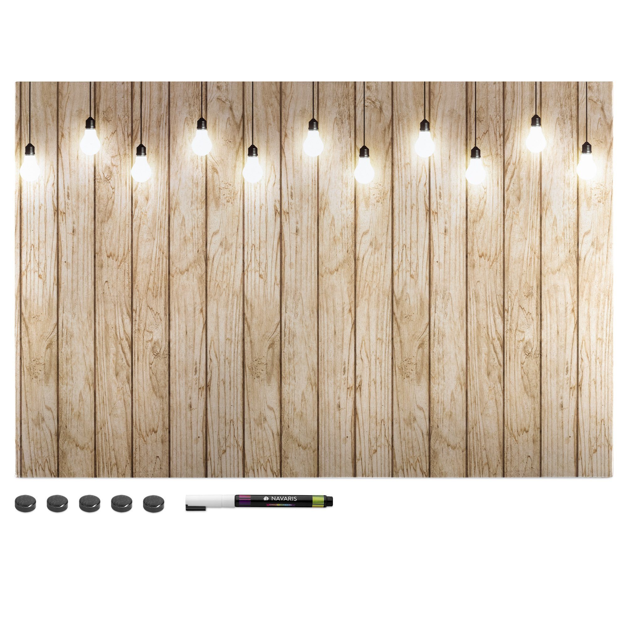 Navaris Tafel Magnetpinnwand Memoboard zum Beschriften - 60x40 cm Notiztafe günstig online kaufen