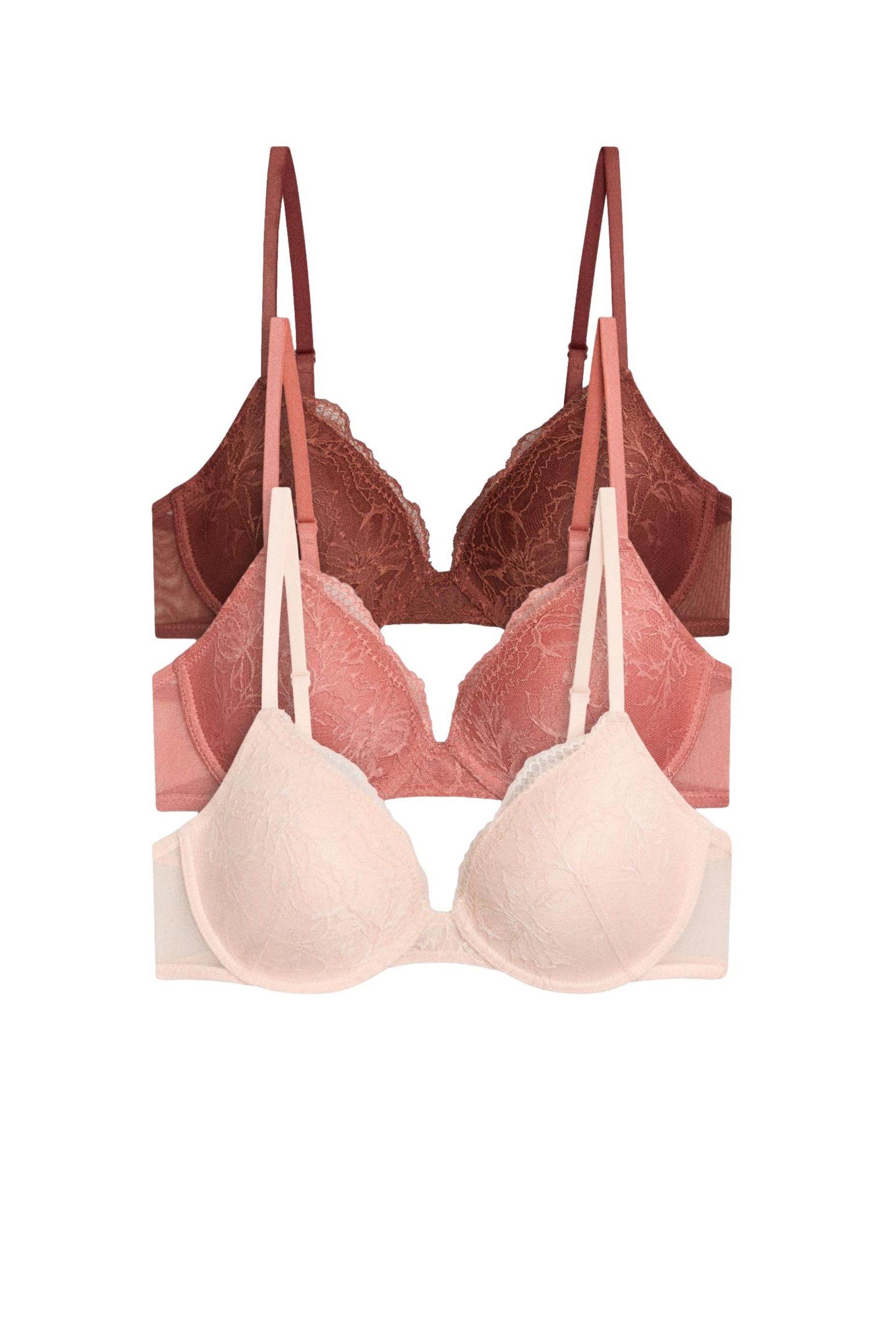 Set: Dekolleté-BH The Set Dekolleté-BHs mit Spitze, 3er-Pack