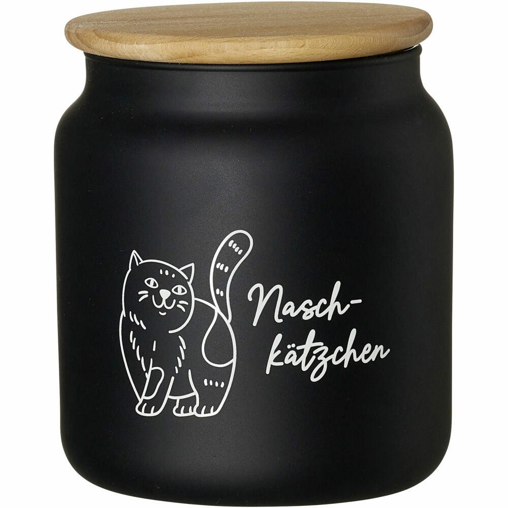 Ritzenhoff & Breker Vorratsdose Naschkätzchen, Schwarz, 1.1 L, Glas