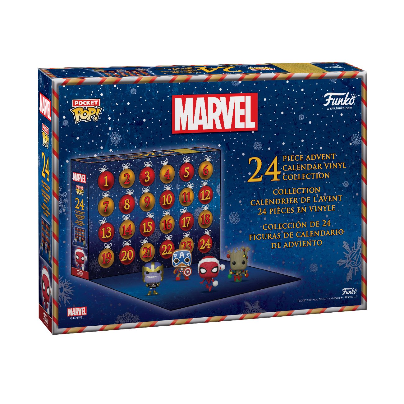 (24er), Funko POP! 2022 Marvel Marvel Actionfigur 24 Holiday Adventskalender Figuren, - Funko