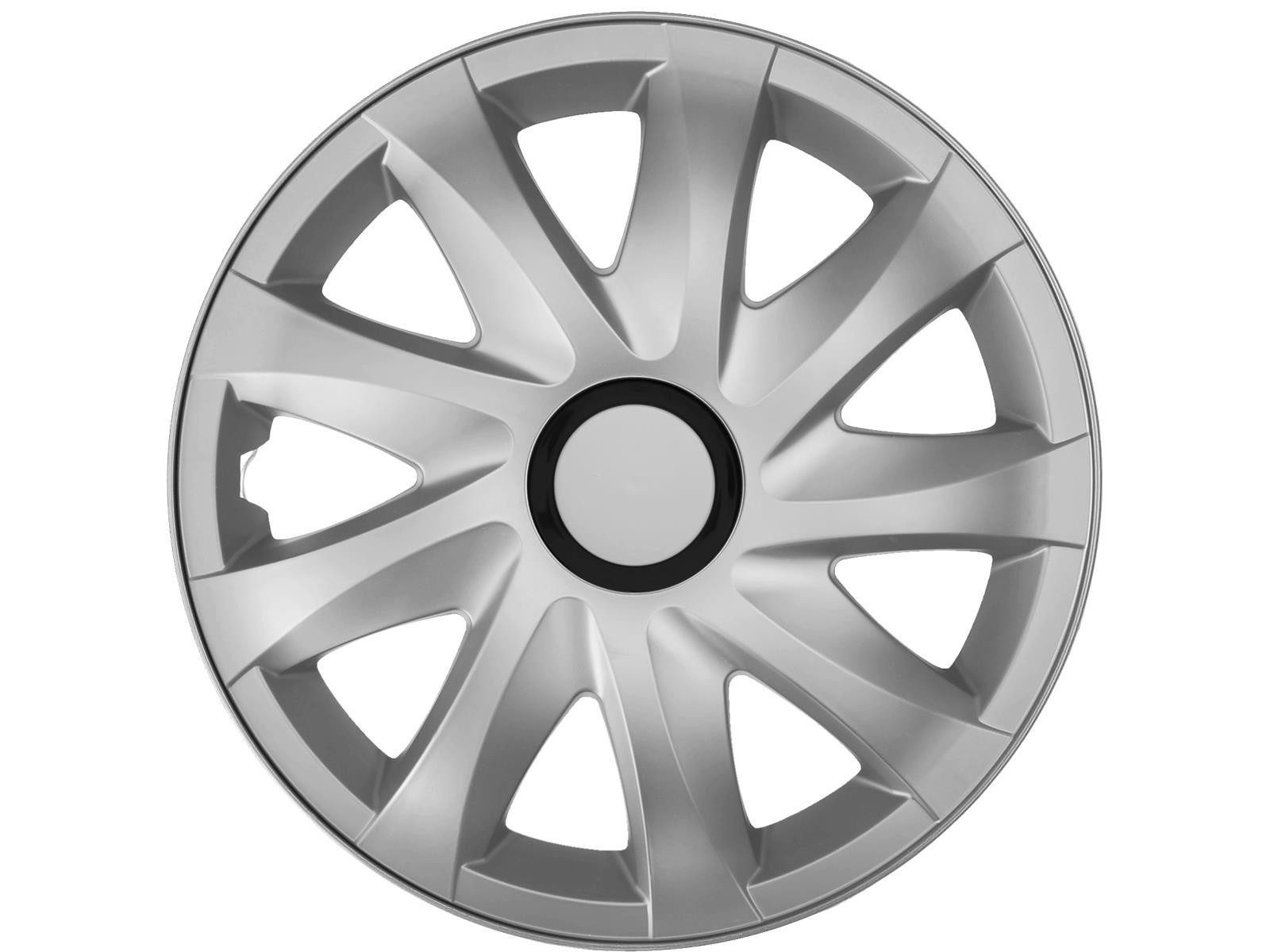 NRM Radkappe KANDO 15 Zoll in Silber, 15 in Zoll, (4-St) Radzierblenden für Stahlfelgen Radkappen Satz 4er Set 15"